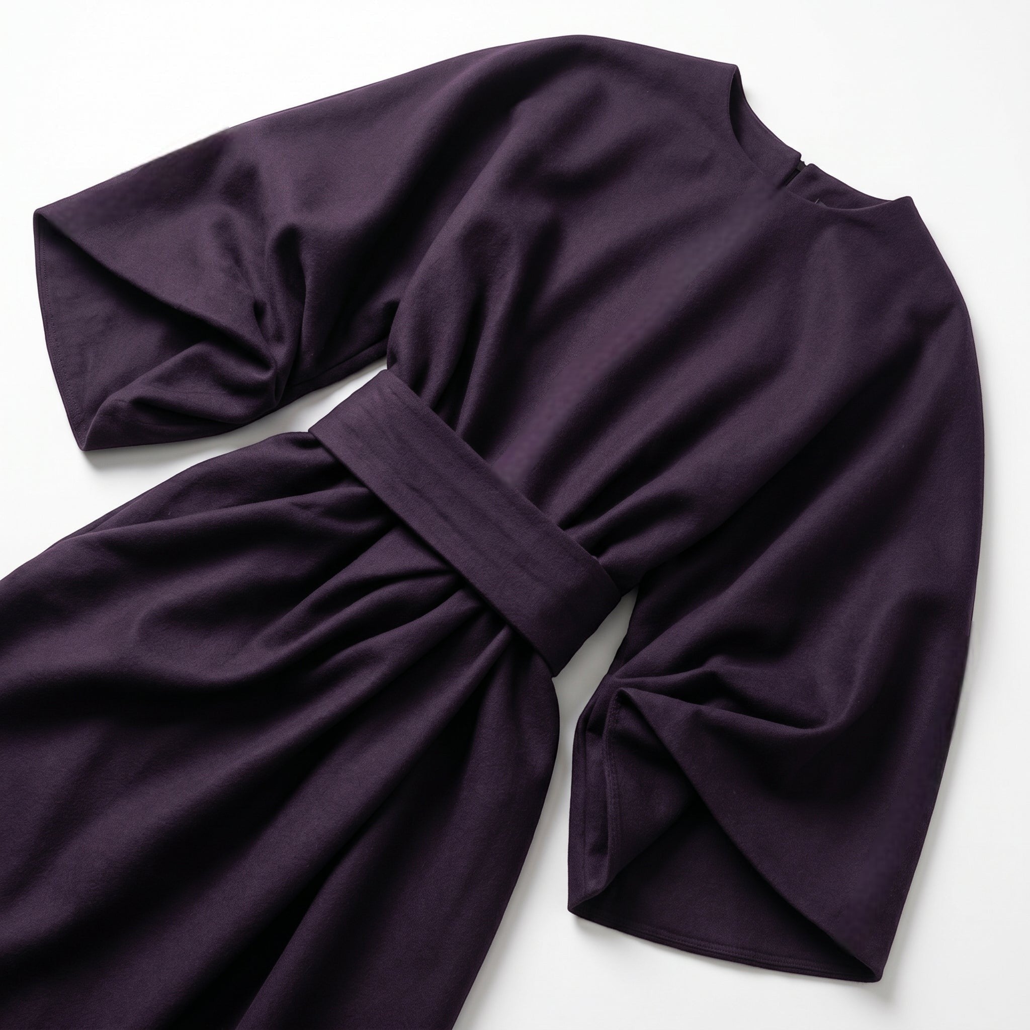Aurora - Women's Flowy Belted Kimono Style Maxi Dress - Dress - Purple - Taylor & Bennett