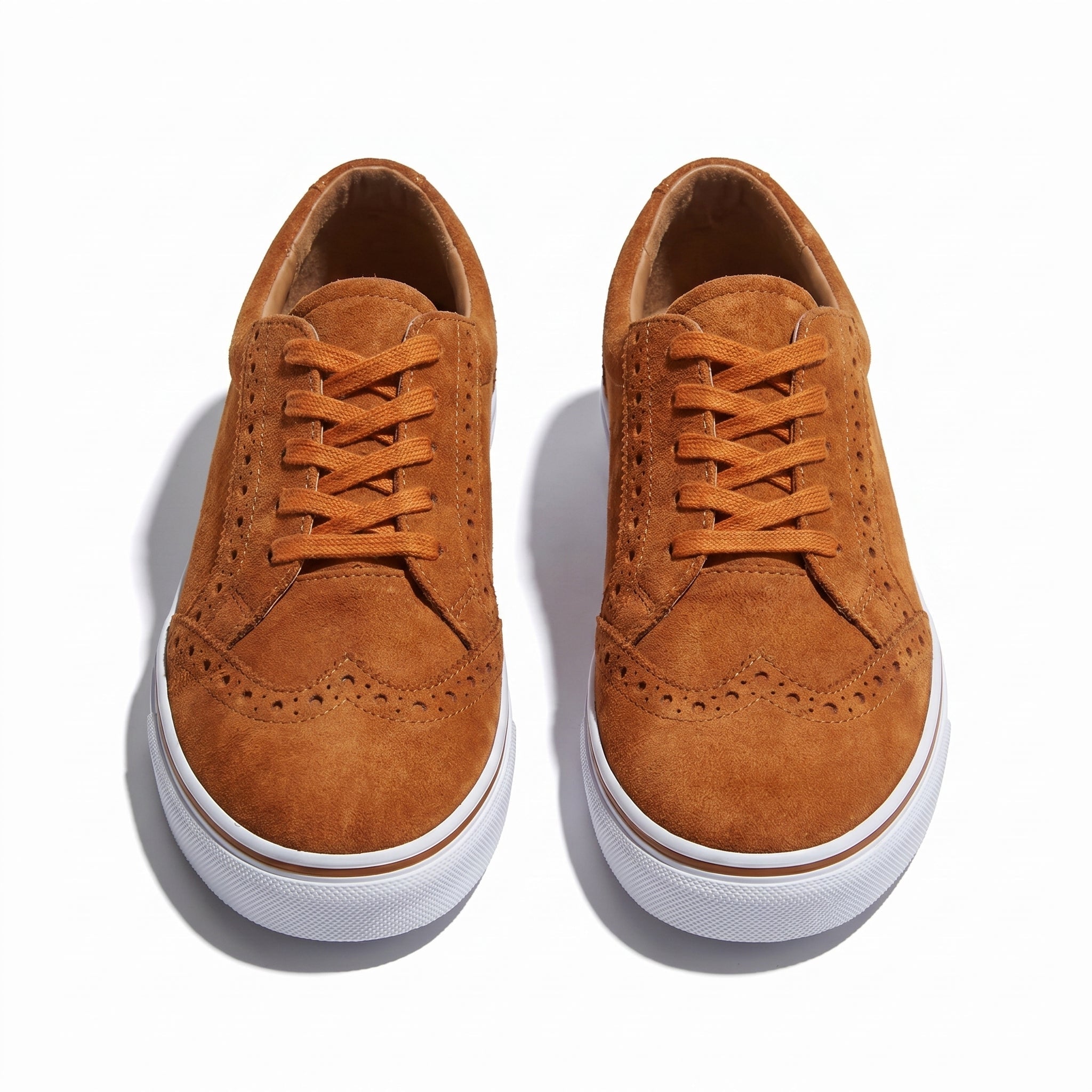 Ava - Women's Lace - Up Trainers with Brogue Detail - Shoes - Brown - Taylor & Bennett