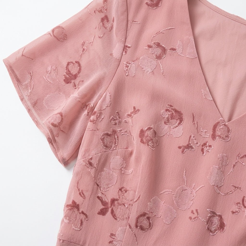 Ava – Women's Summer Floral Print Chiffon Maxi Dress - Maxi Dress - Pink - Taylor & Bennett
