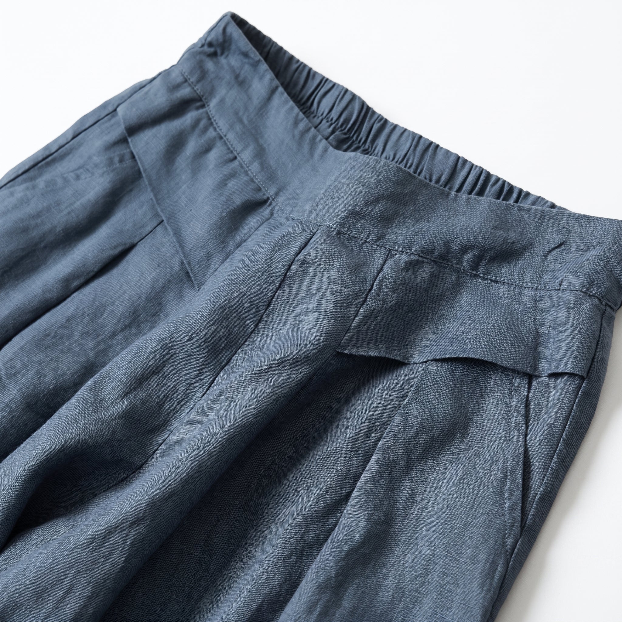 Beatrice - Women's Summer Wide-Leg Pleated Culotte Pants - Culottes - Blue - Taylor & Bennett
