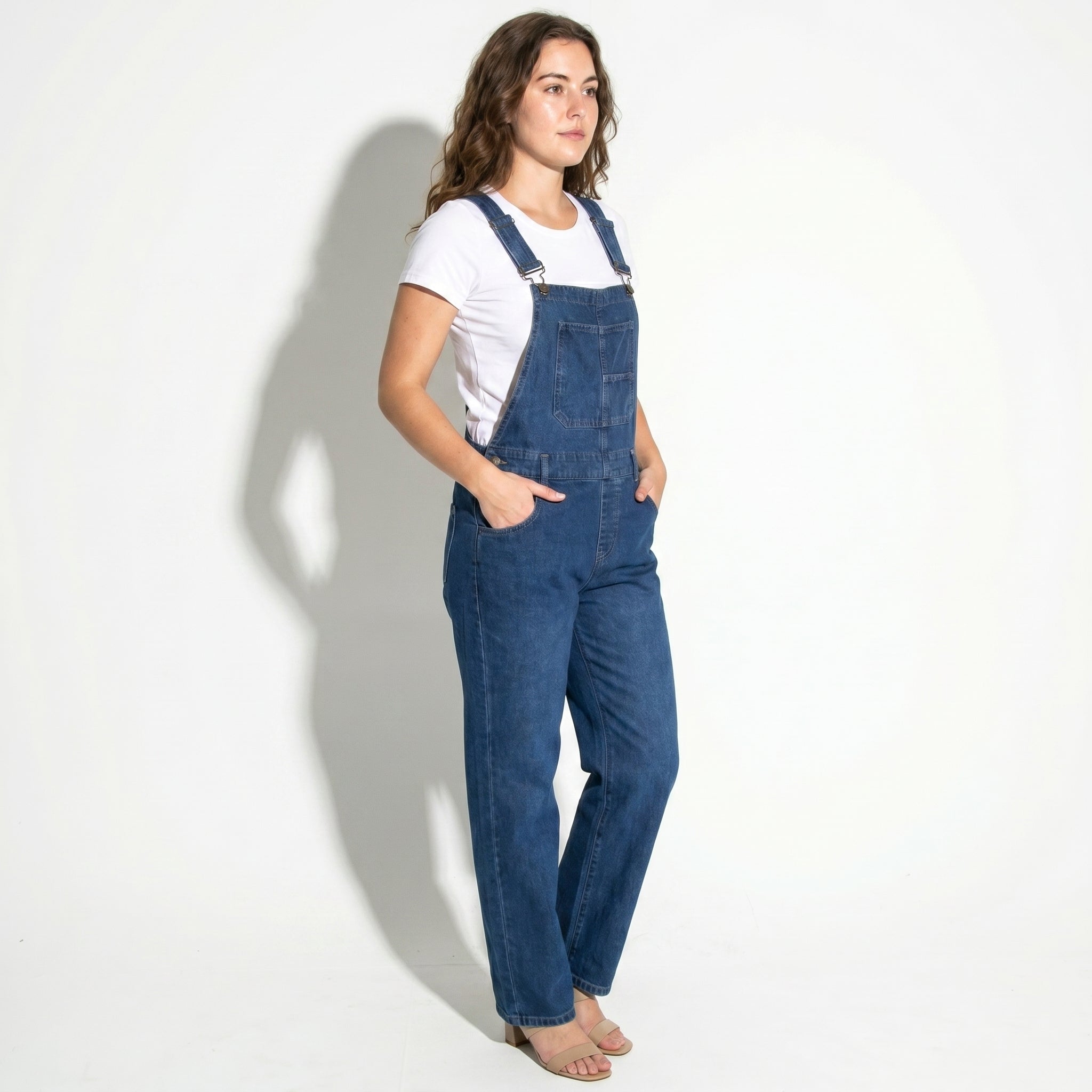 Billie - Women's Denim Dungarees - Denim - Dark Blue - Taylor & Bennett