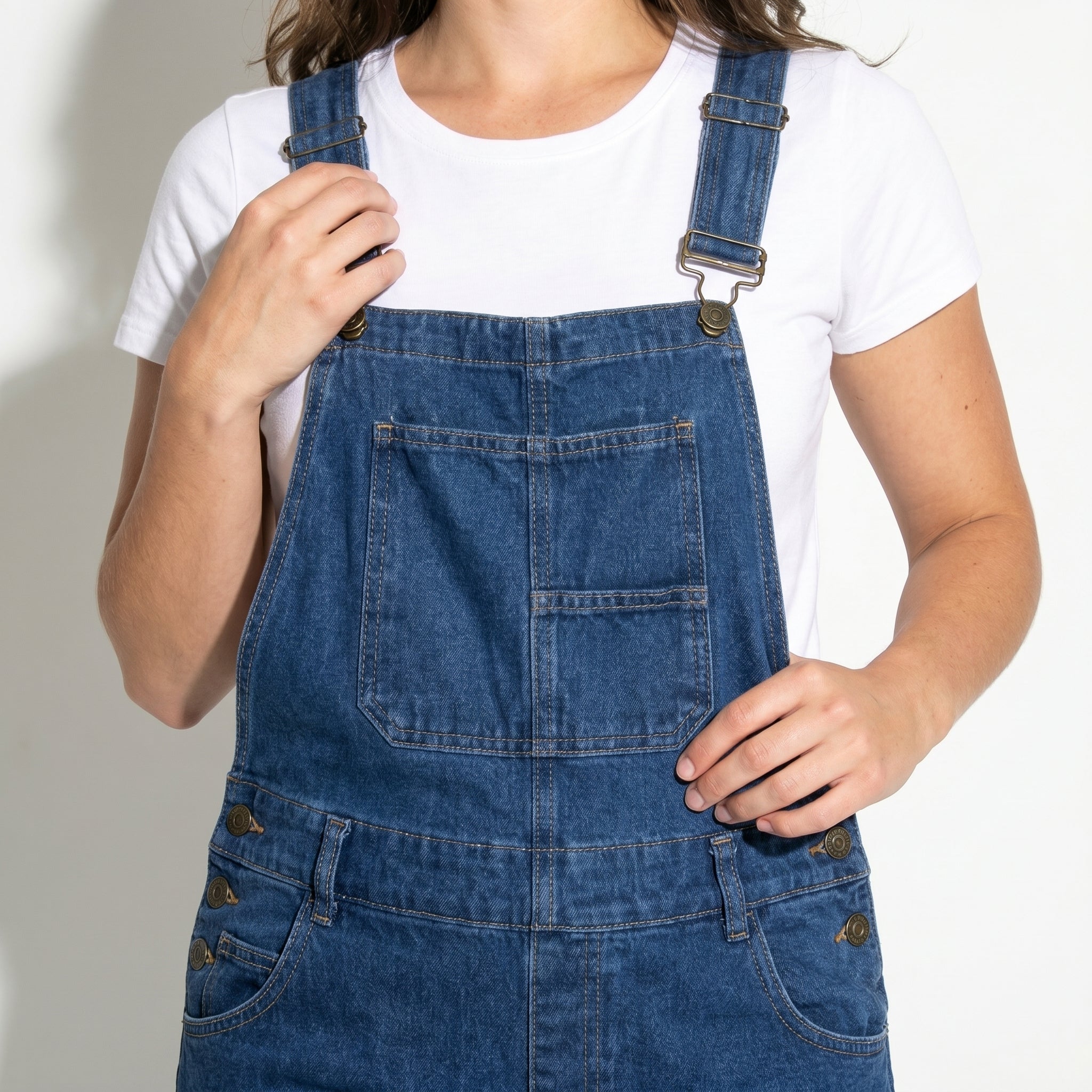 Billie - Women's Denim Dungarees - Denim - Dark Blue - Taylor & Bennett
