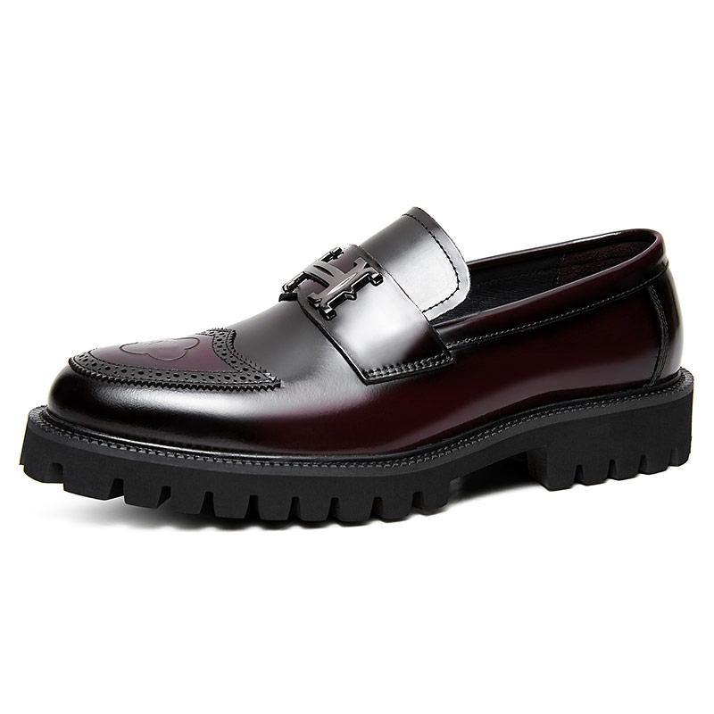 Edward - Men's Chunky Sole Loafers with Buckle Detail