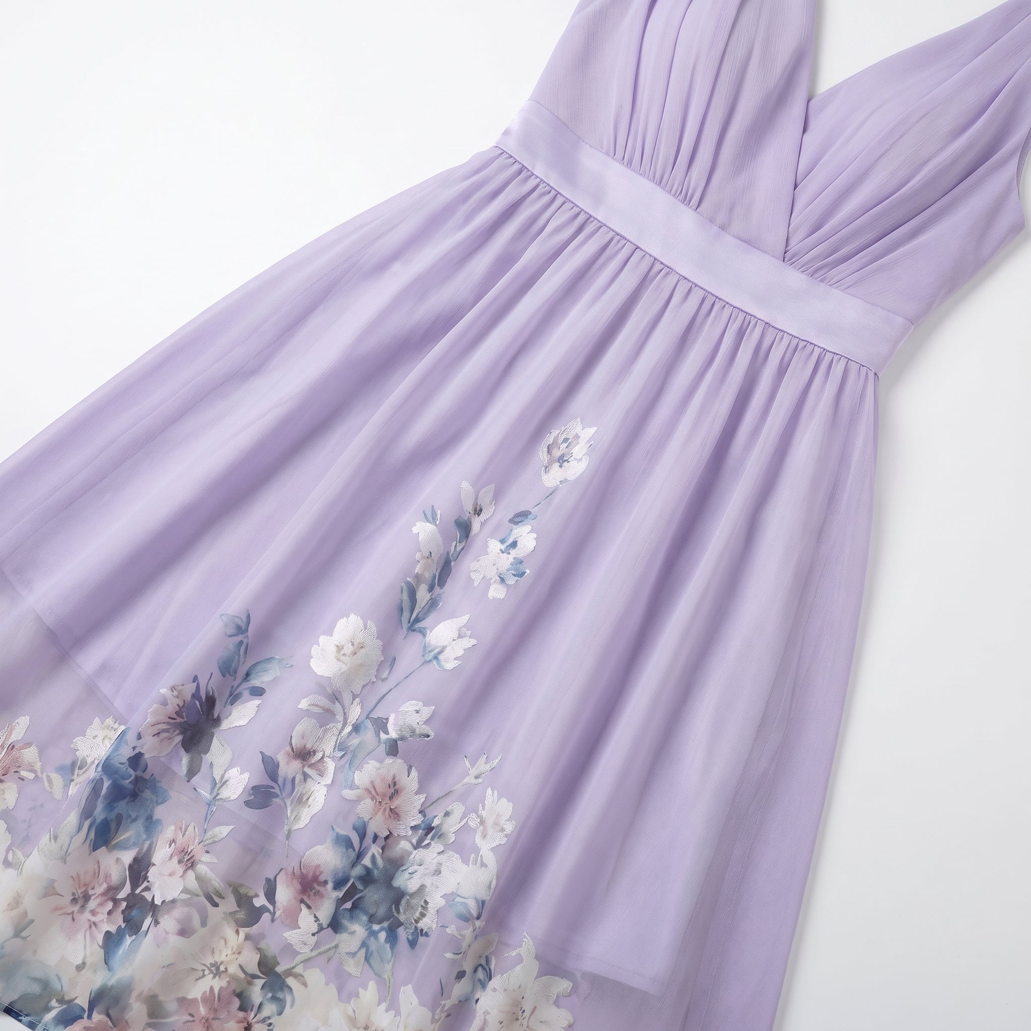 Celeste - Women's Wedding Guest Floral Print Maxi Dress - Maxi Dress - Purple - Taylor & Bennett