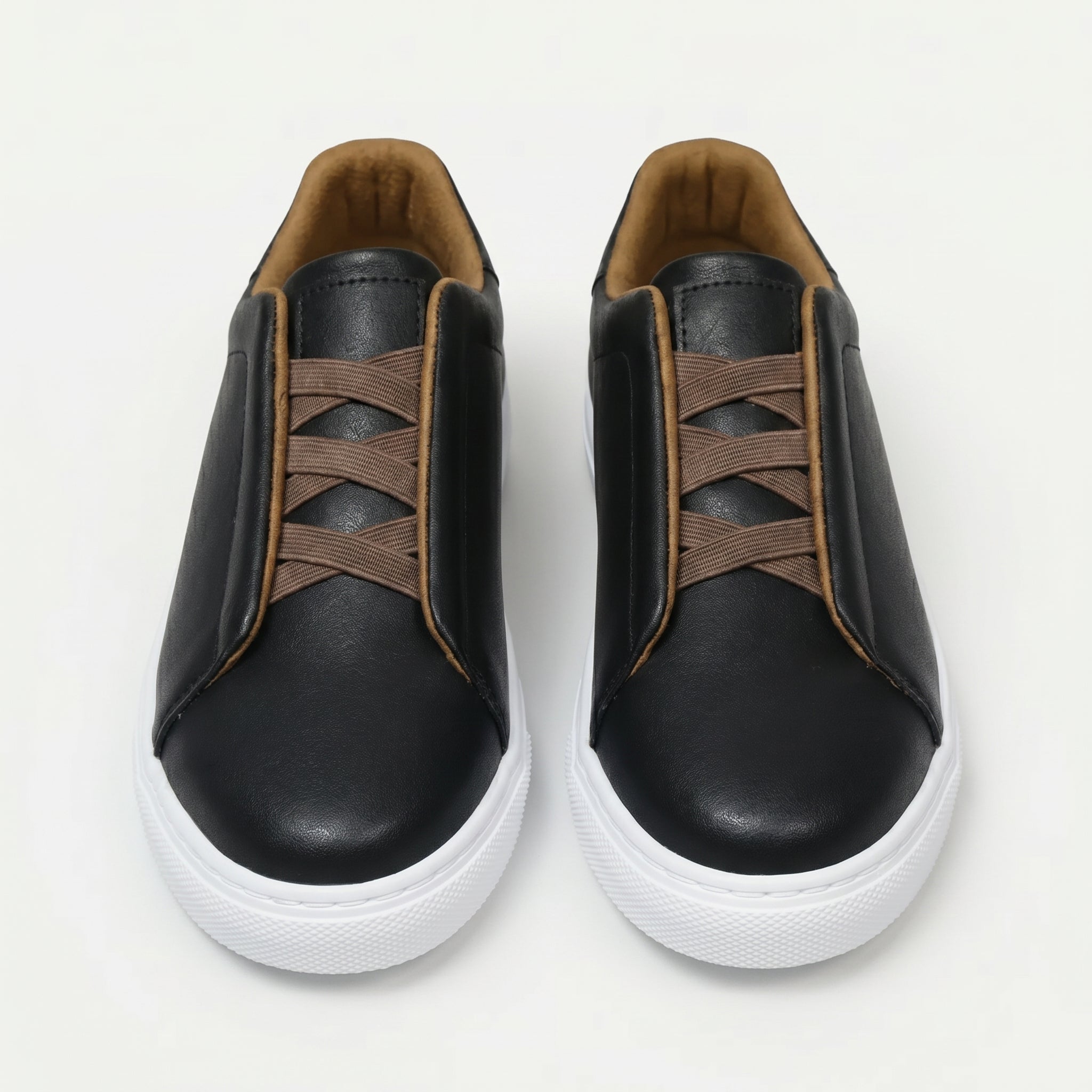 Charlie - Men's Comfortable Slip - on Trainers - Trainers - Black - Taylor & Bennett