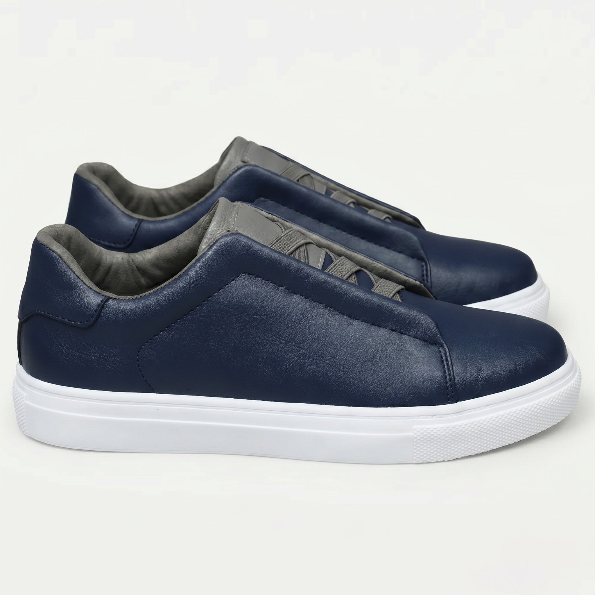 Charlie - Men's Comfortable Slip - on Trainers - Trainers - Navy Blue - Taylor & Bennett