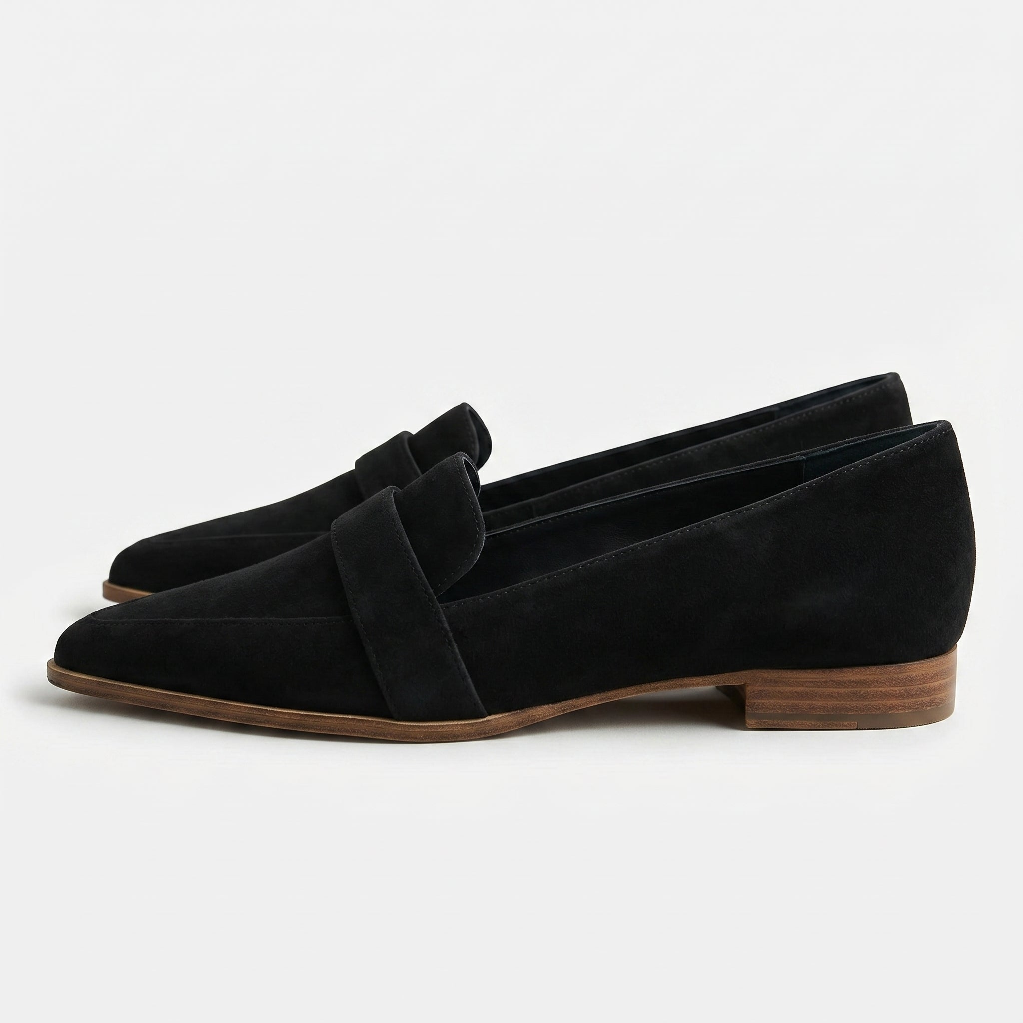Charlotte - Women's Slip - on Loafers with Contoured Insole - Loafers - Black - Taylor & Bennett