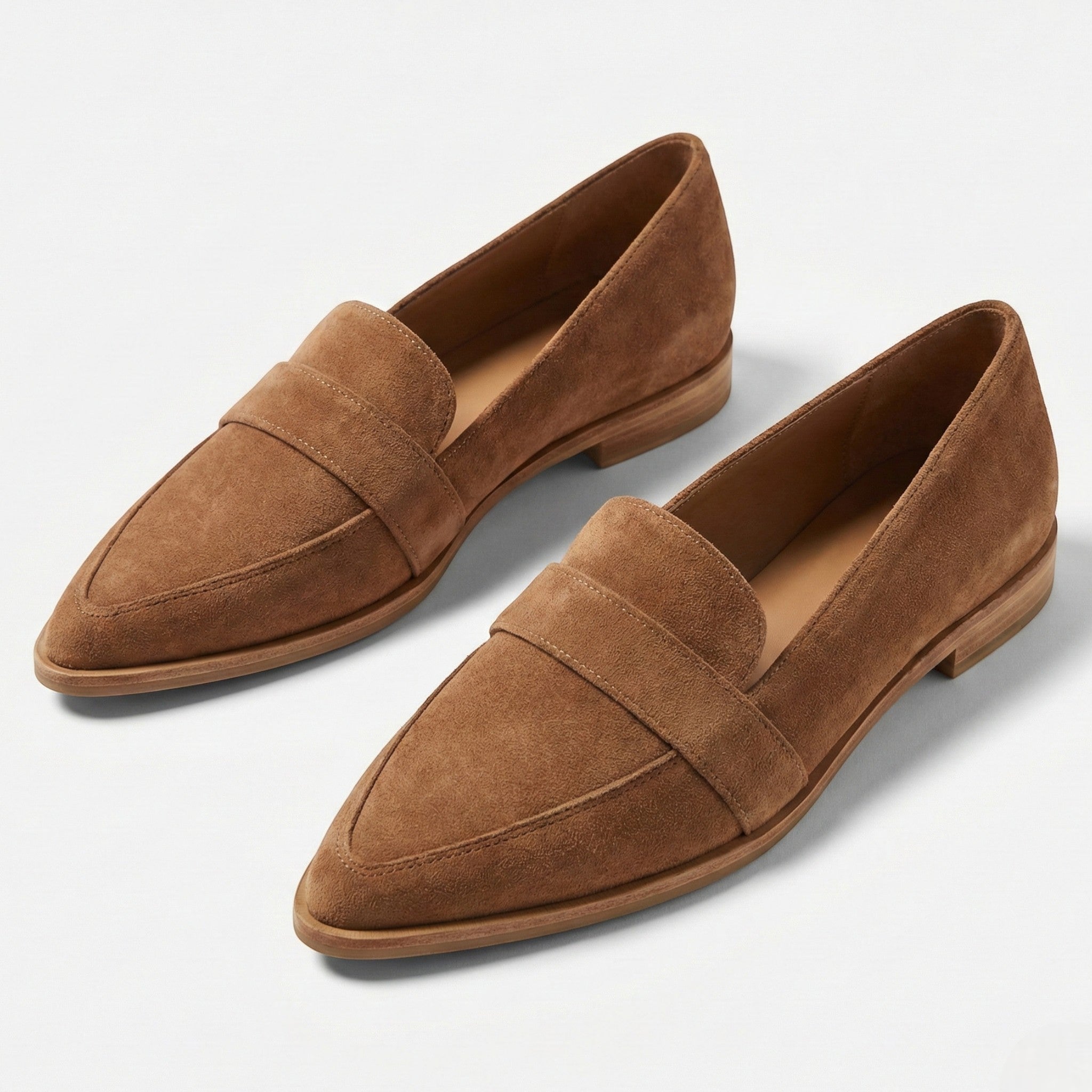 Charlotte - Women's Slip - on Loafers with Contoured Insole - Loafers - Khaki - Taylor & Bennett