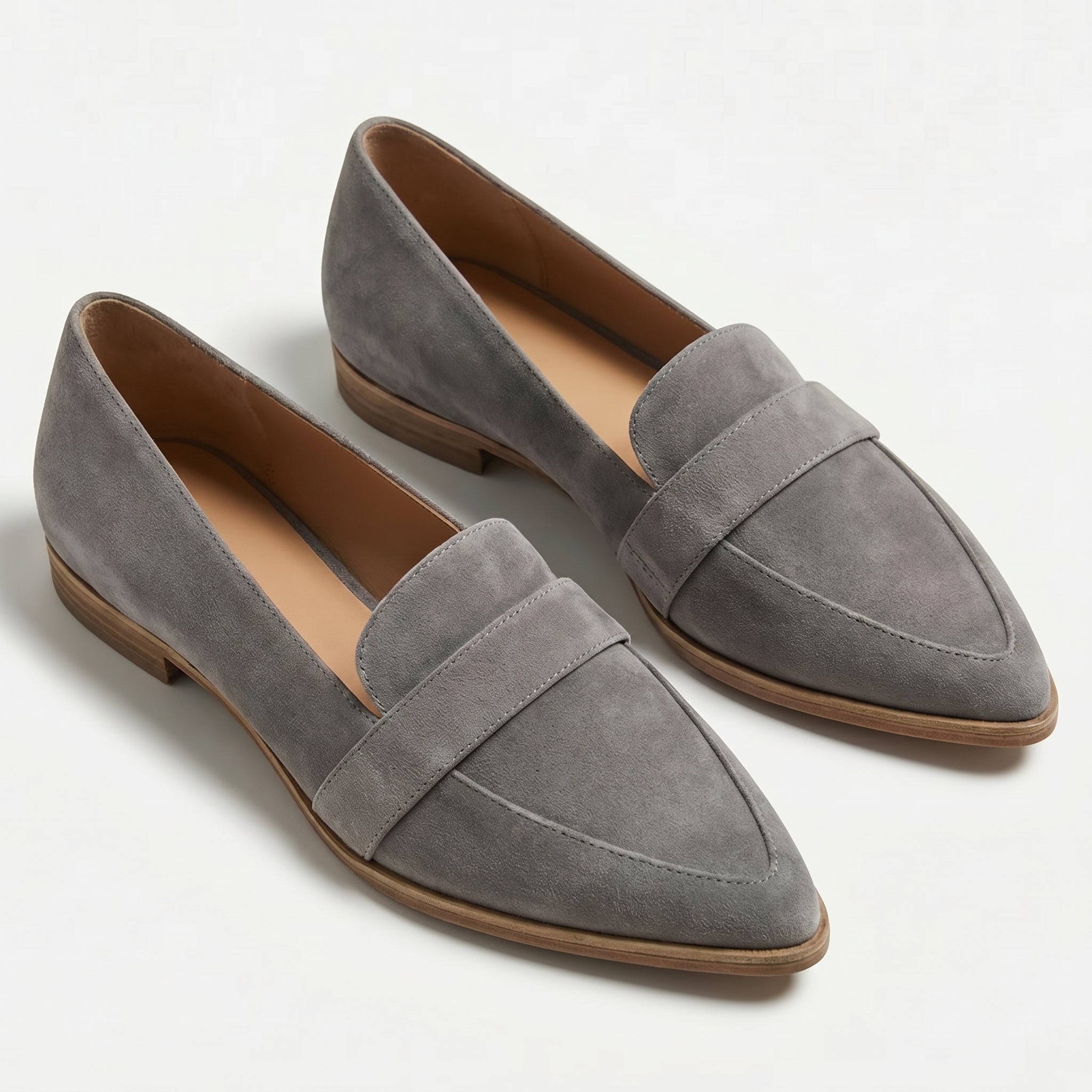 Charlotte - Women's Slip - on Loafers with Contoured Insole - Loafers - Grey - Taylor & Bennett