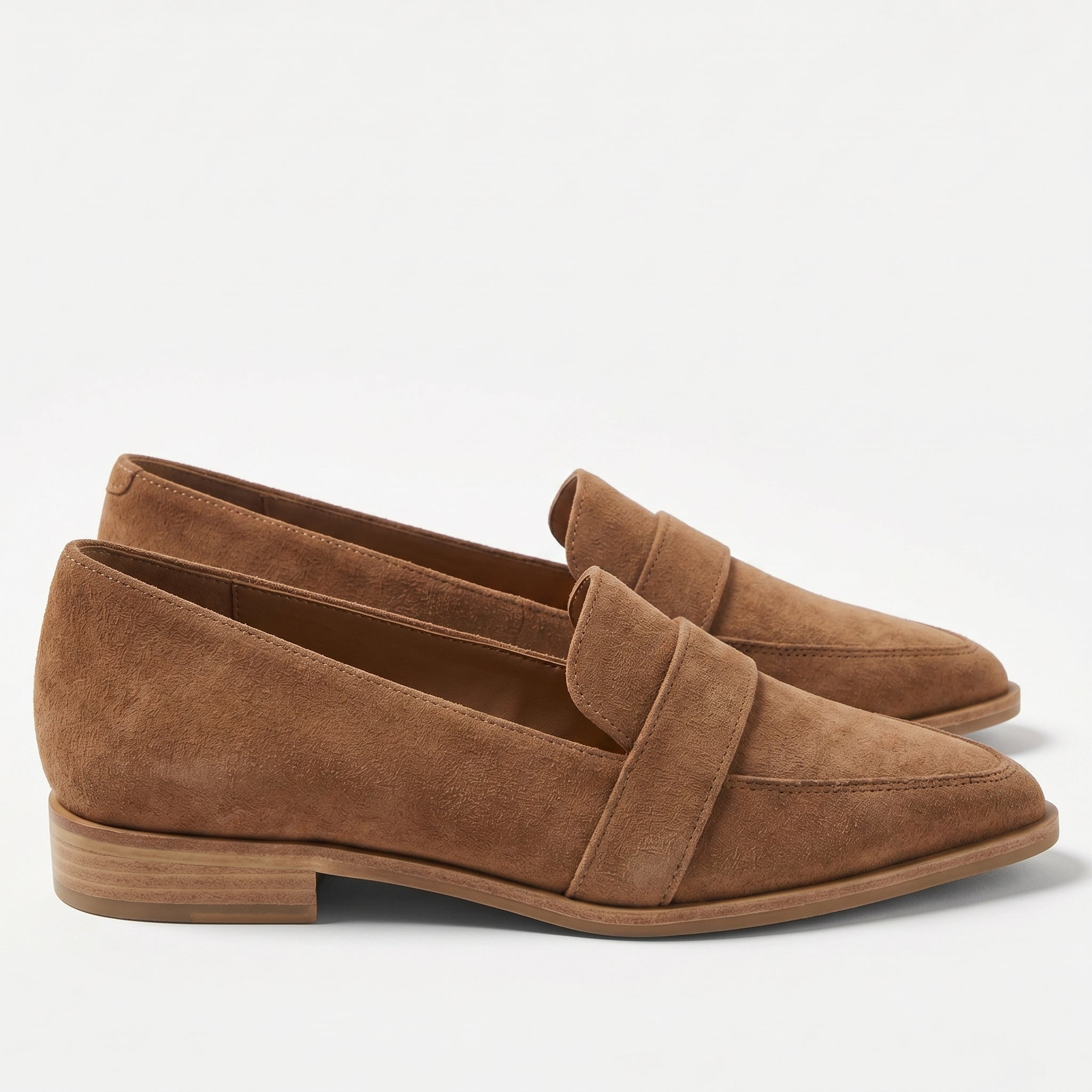 Charlotte - Women's Slip - on Loafers with Contoured Insole - Loafers - Khaki - Taylor & Bennett
