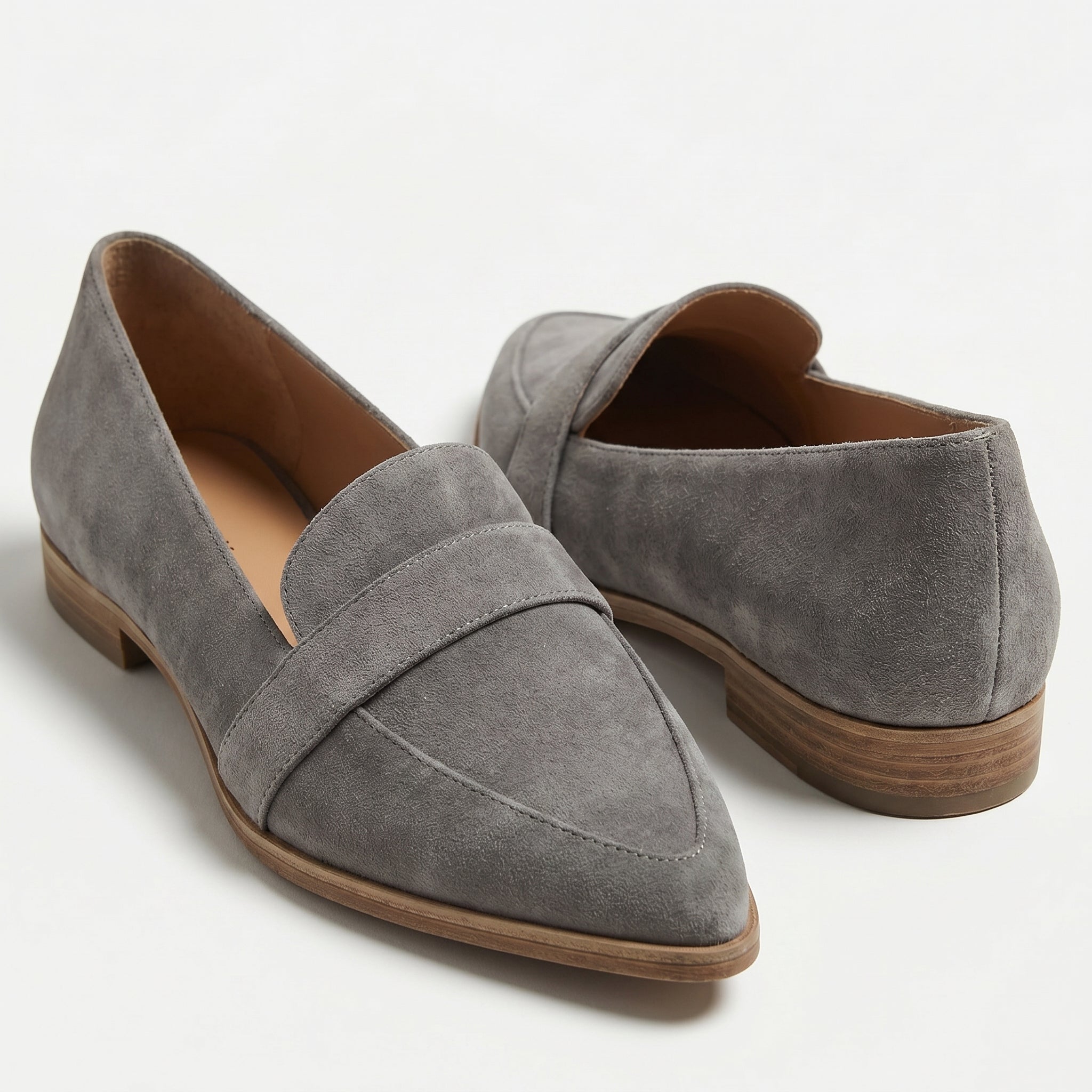 Charlotte - Women's Slip - on Loafers with Contoured Insole - Loafers - Grey - Taylor & Bennett
