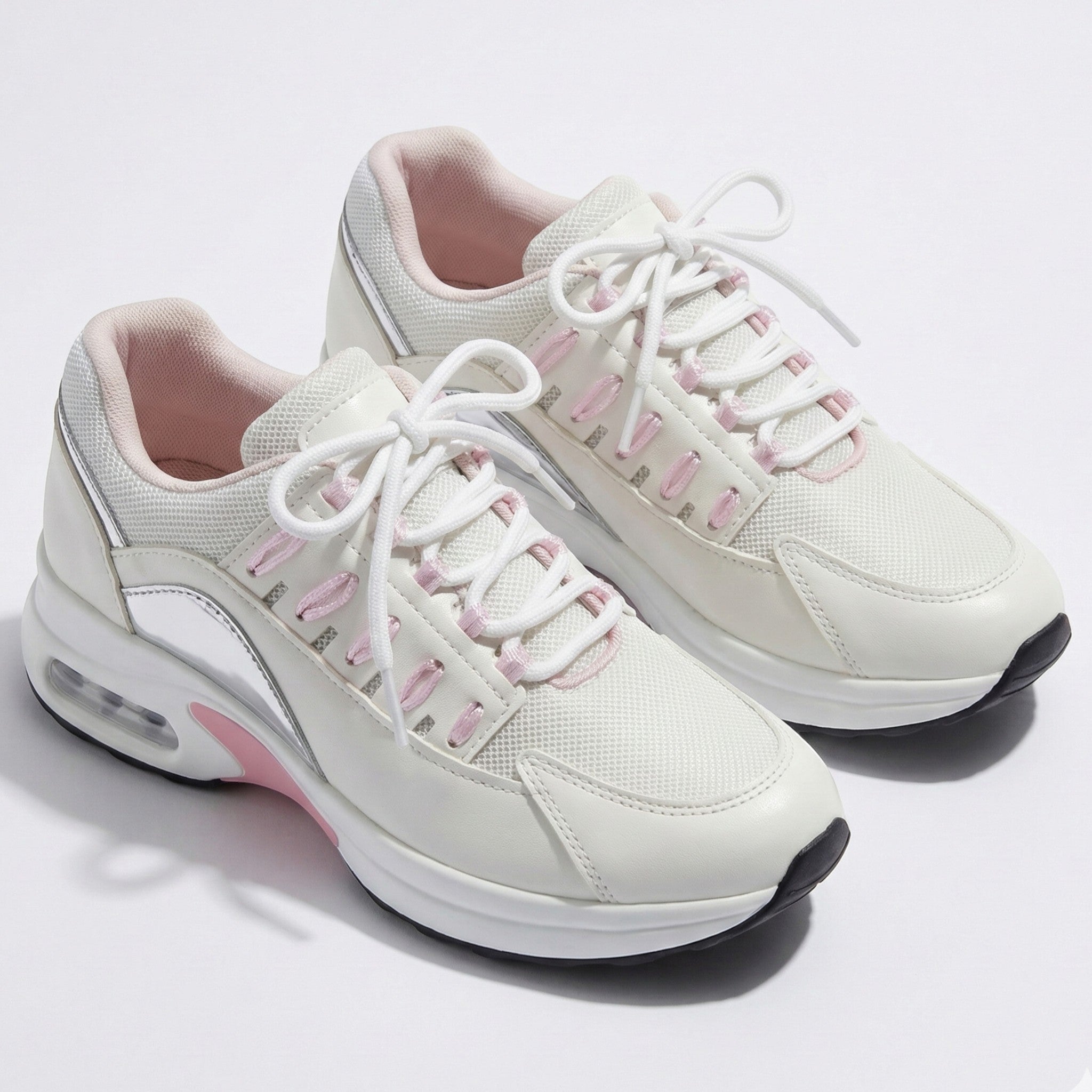 Chloe - Women's Comfortable Cushioned Lace - Up Shoes - Shoes - White - Taylor & Bennett