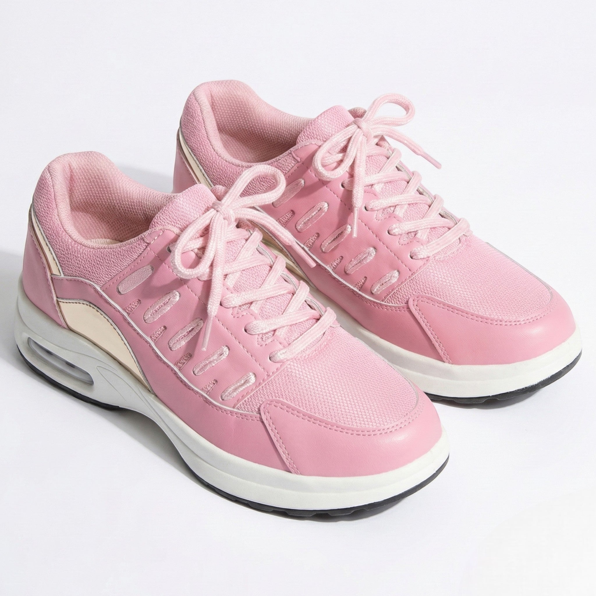 Chloe - Women's Comfortable Cushioned Lace - Up Shoes - Shoes - Pink - Taylor & Bennett