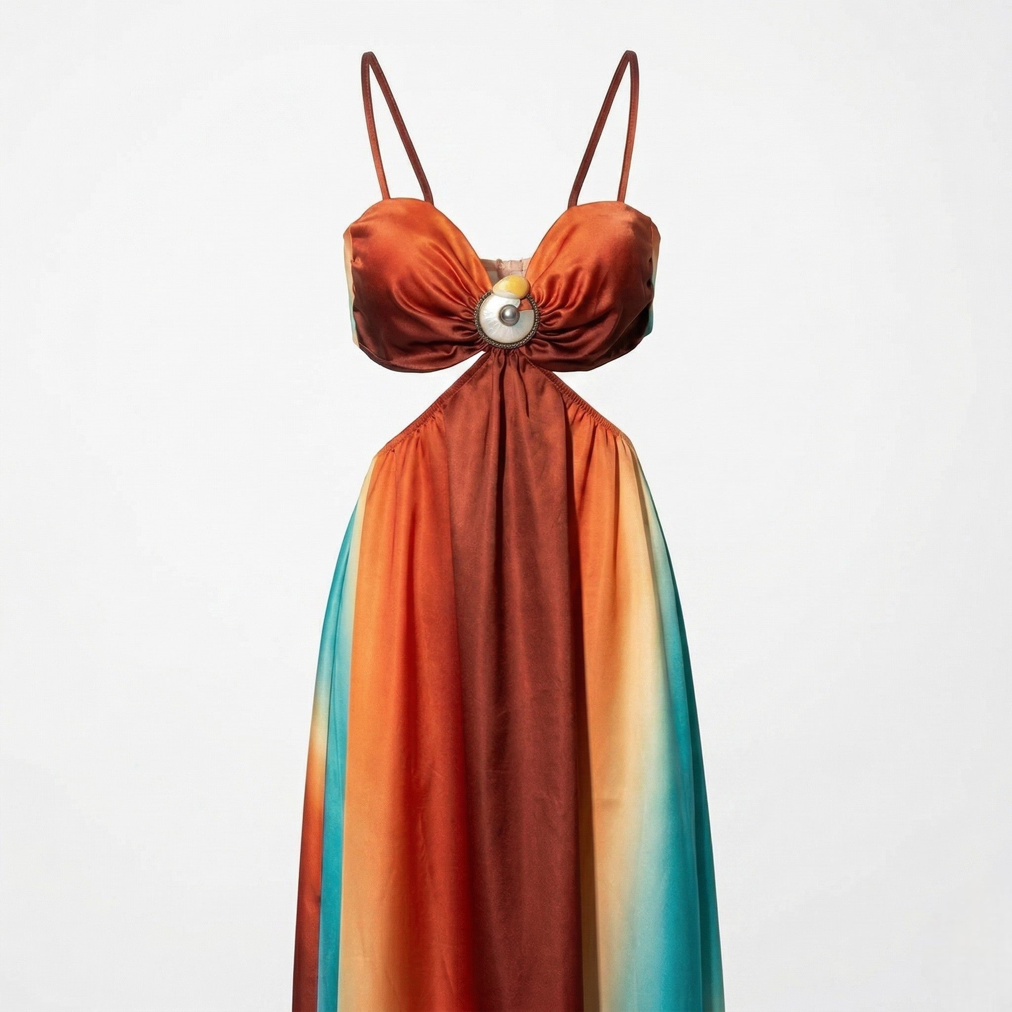 Chloe - Women's Elegant Summer Maxi Dress - Maxi Dresses - Orange - Taylor & Bennett