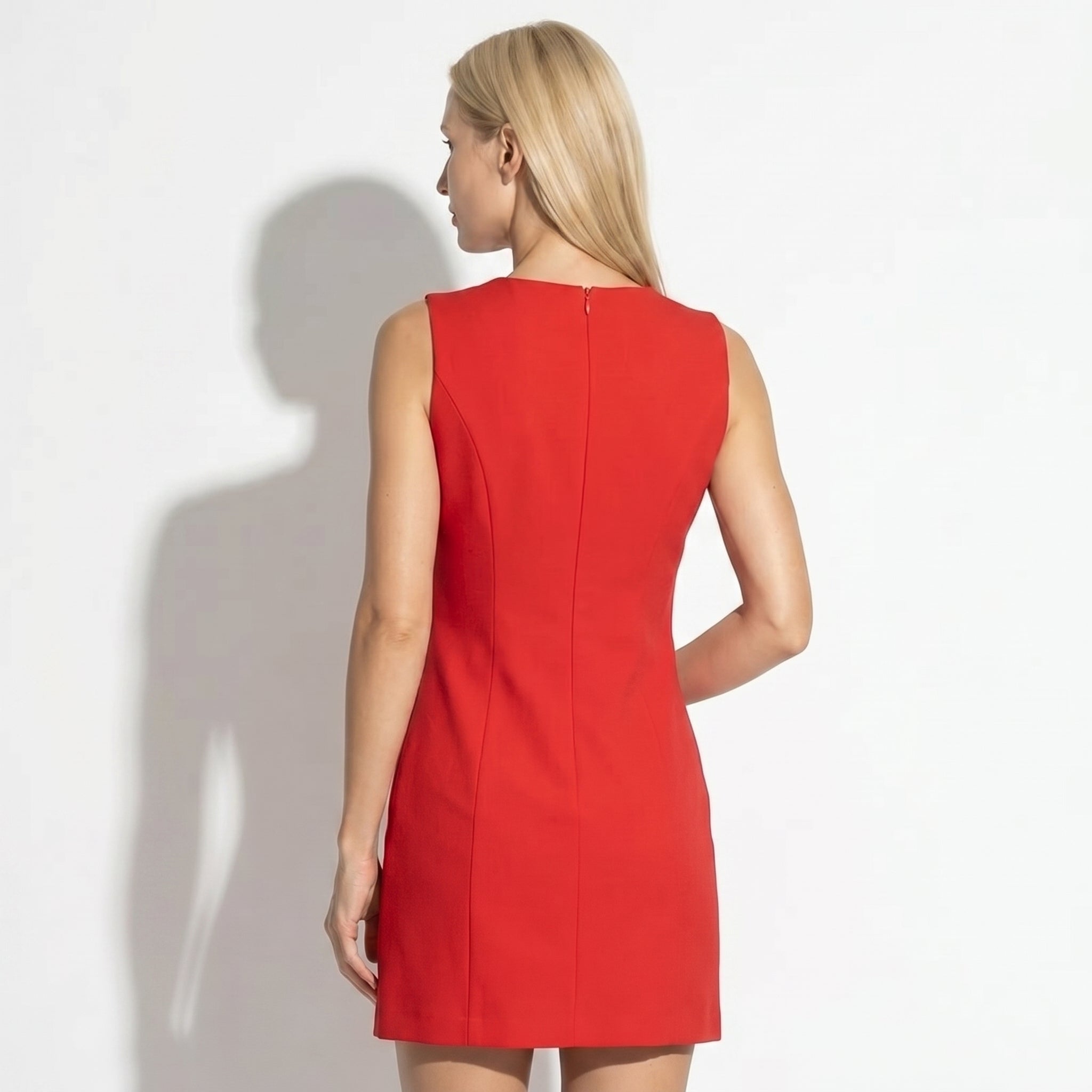 Chloe - Women's Semi - Formal Sleeveless Mini Dress - Mini Dress - Red - Taylor & Bennett