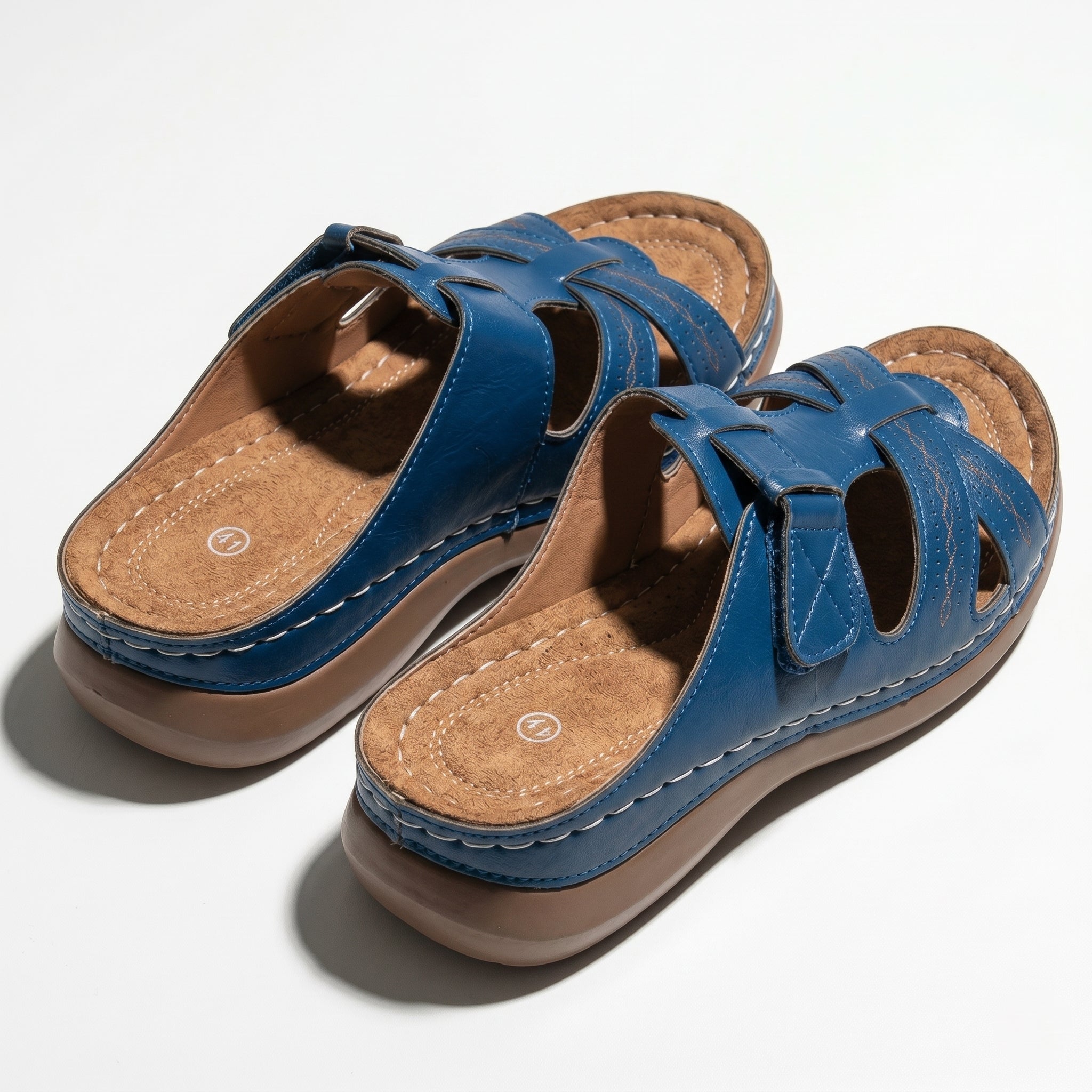 Claire - Women's Orthopaedic Strap Sandals - Sandals - Blue - Taylor & Bennett