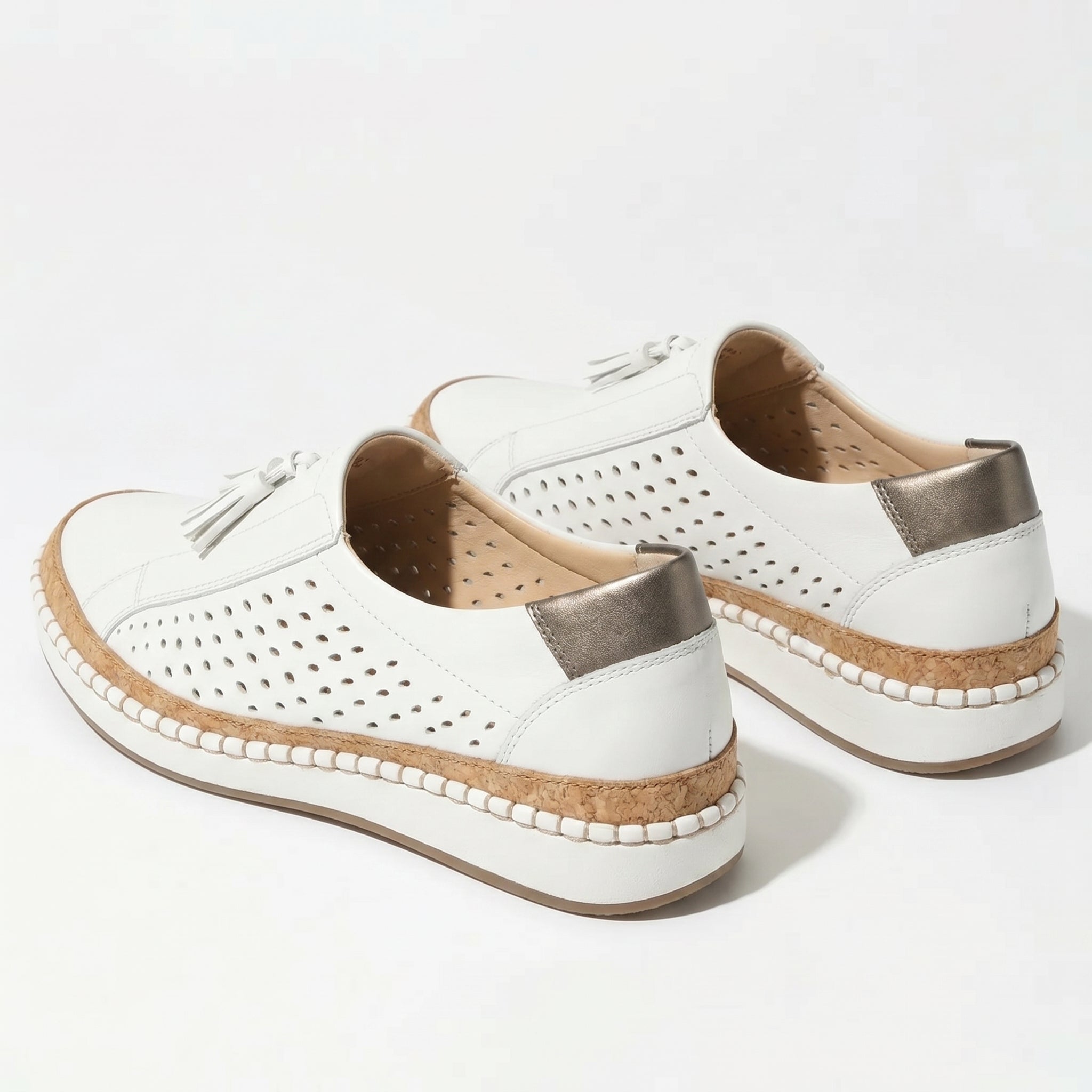 Claire - Women's Slip - On Trainers - Shoes - White - Taylor & Bennett