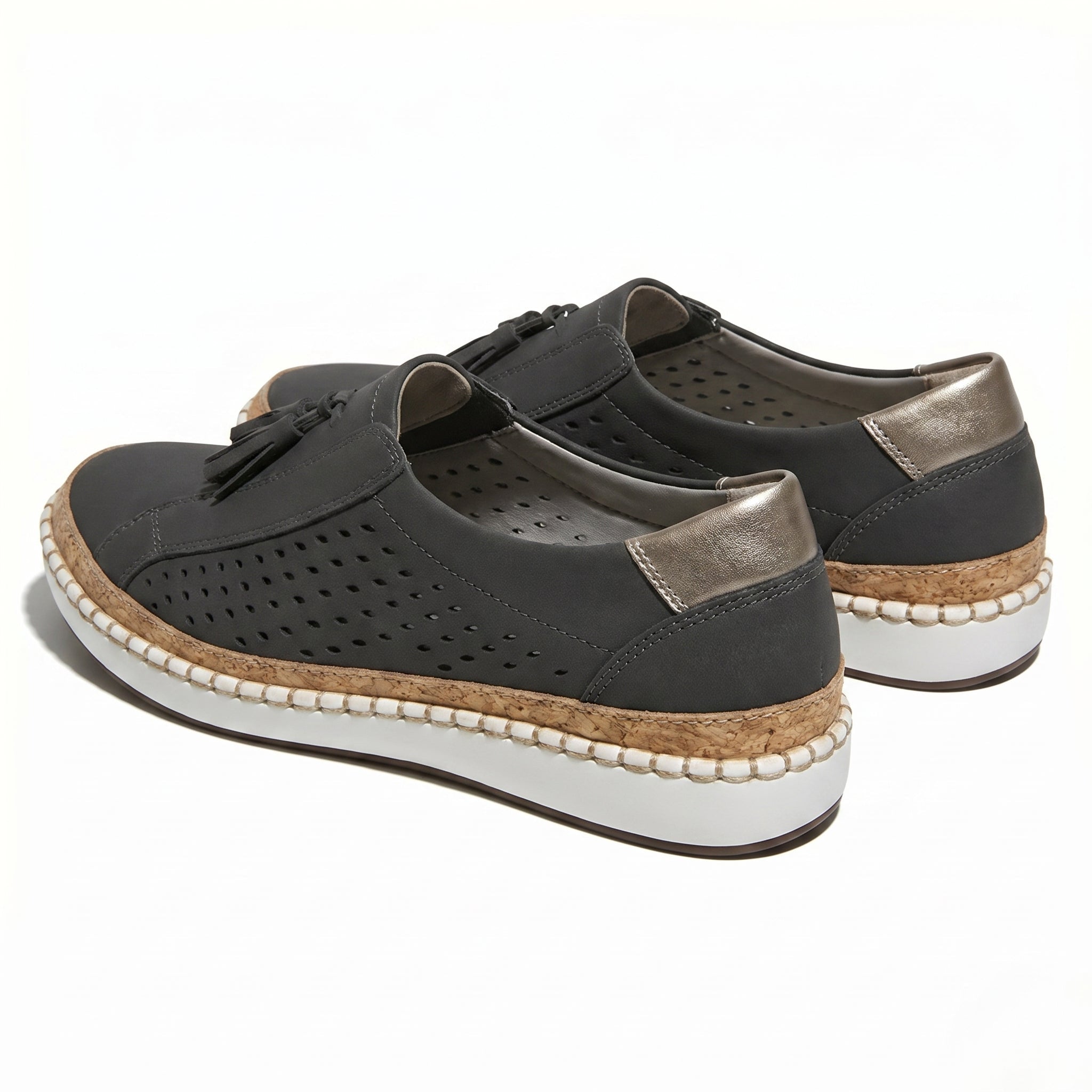 Claire - Women's Slip - On Trainers - Shoes - Black - Taylor & Bennett