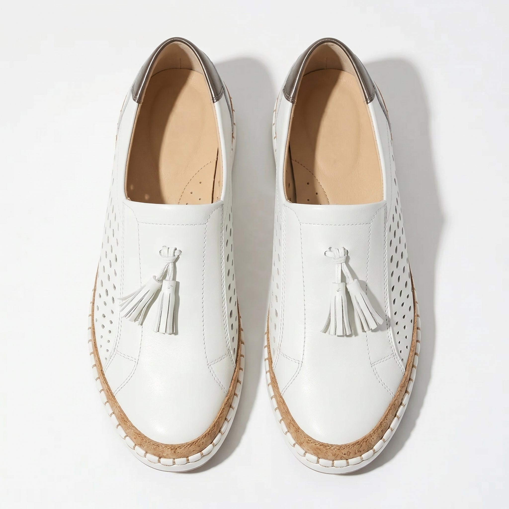 Claire - Women's Slip - On Trainers - Shoes - White - Taylor & Bennett