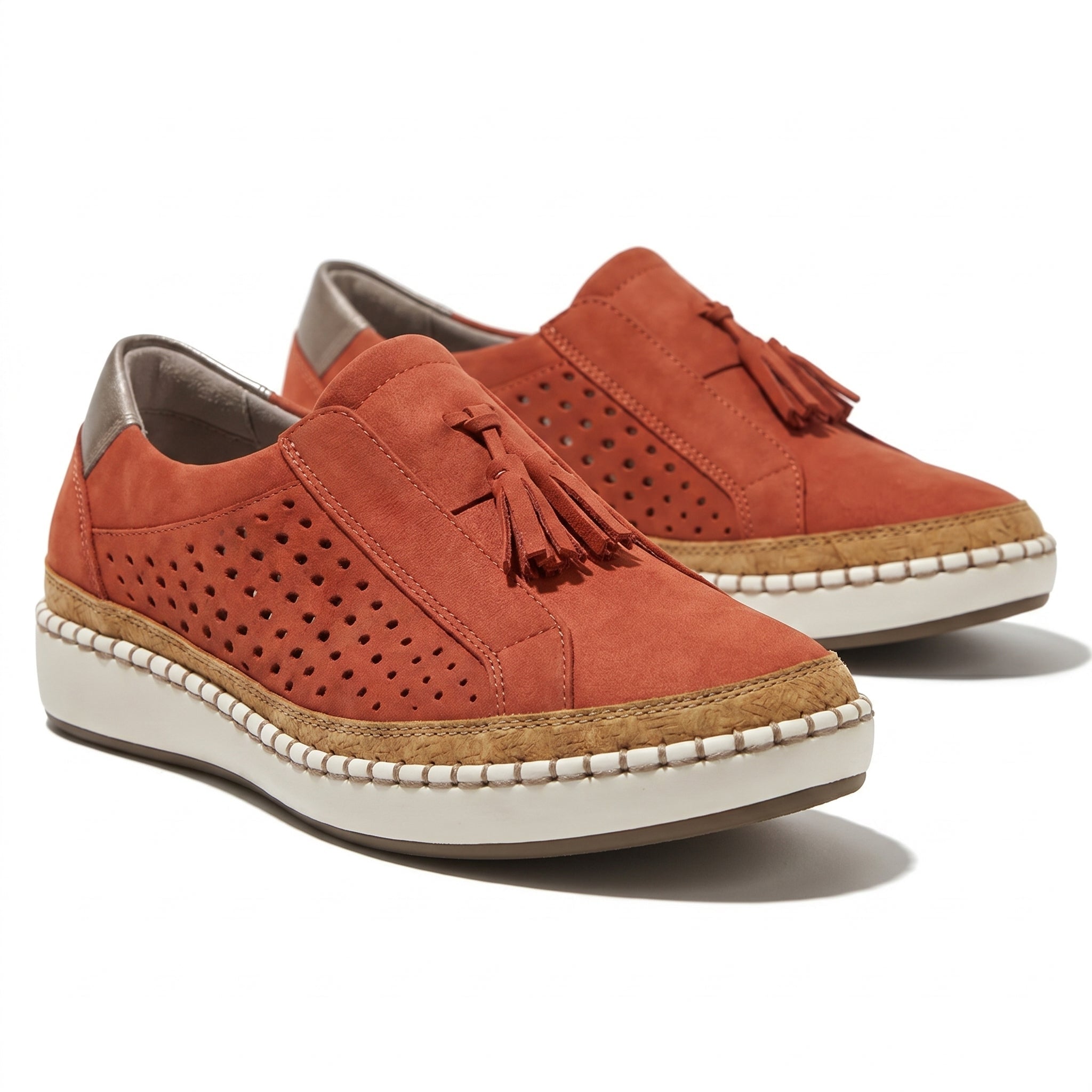 Claire - Women's Slip - On Trainers - Shoes - Red - Taylor & Bennett