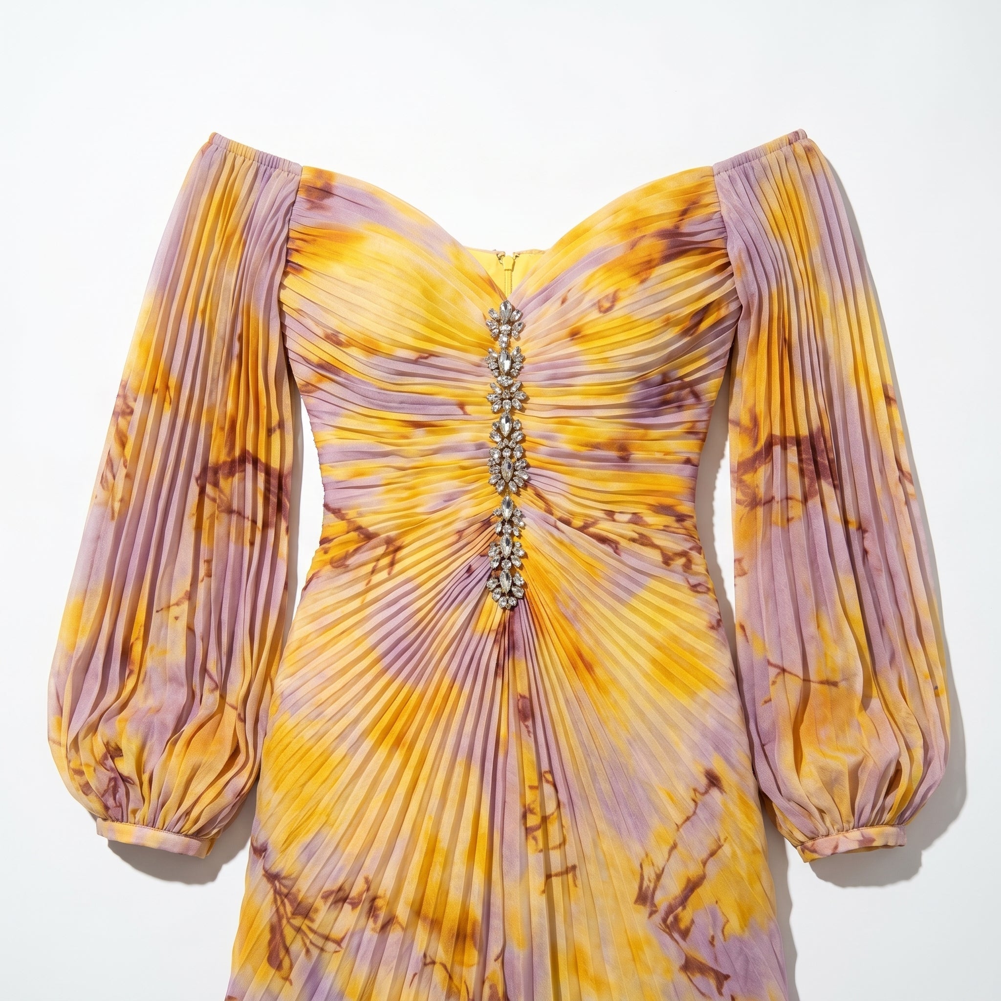 Clara - Women's Elegant Floral Maxi Dress - Dresses - Yellow - Taylor & Bennett