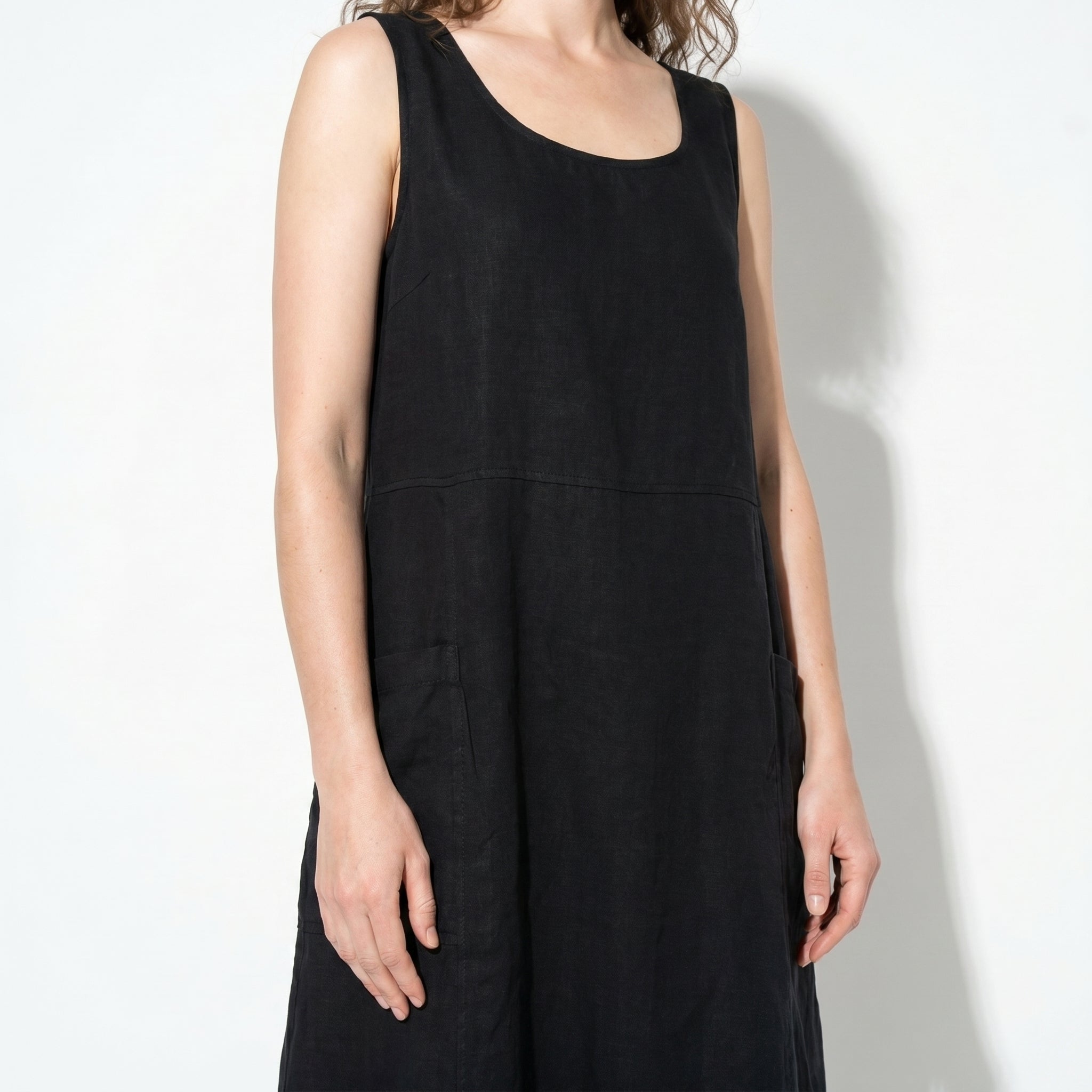 Clara - Women's Sleeveless Relaxed Fit Summer Maxi Dress - Dress - Black - Taylor & Bennett