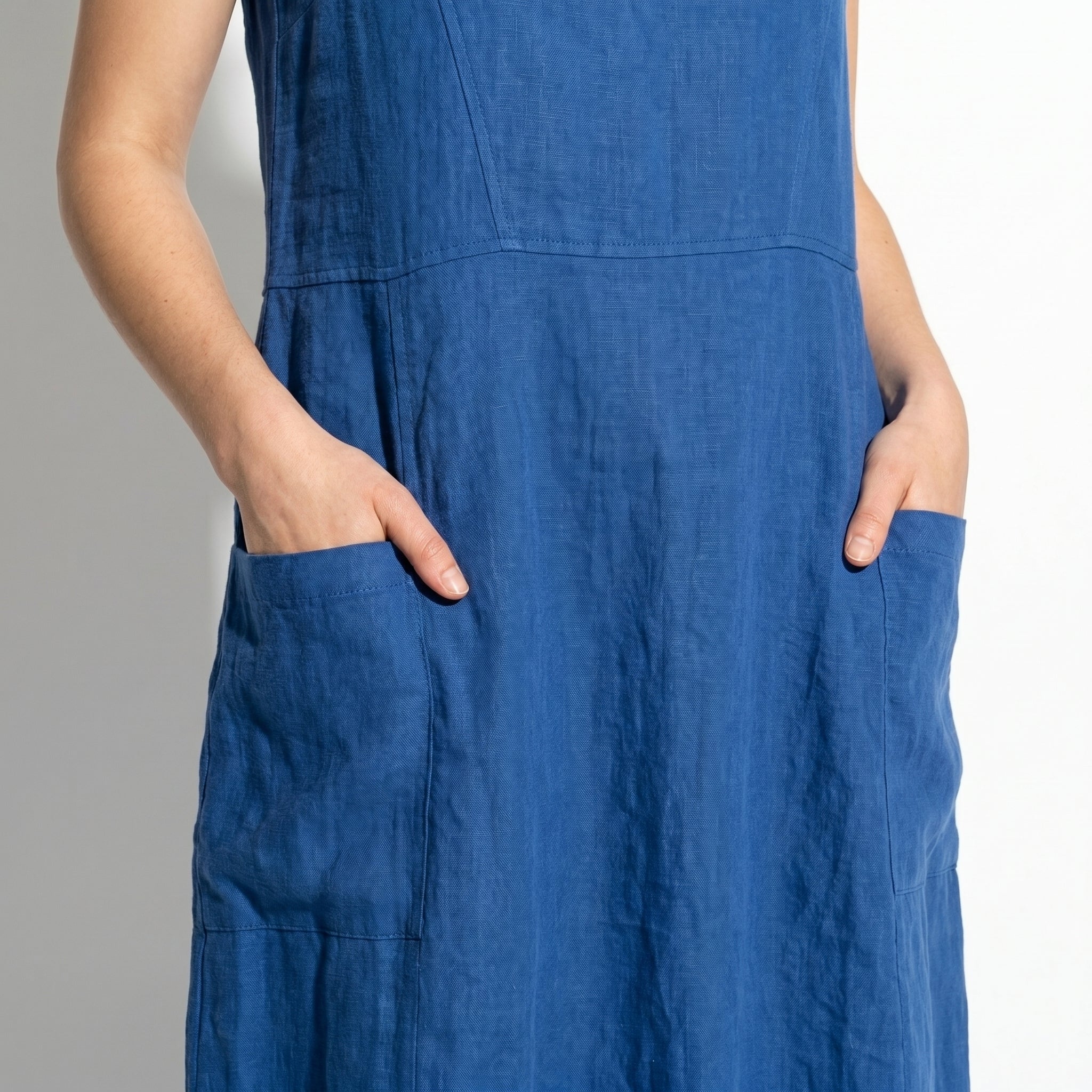 Clara - Women's Sleeveless Relaxed Fit Summer Maxi Dress - Dress - Blue - Taylor & Bennett