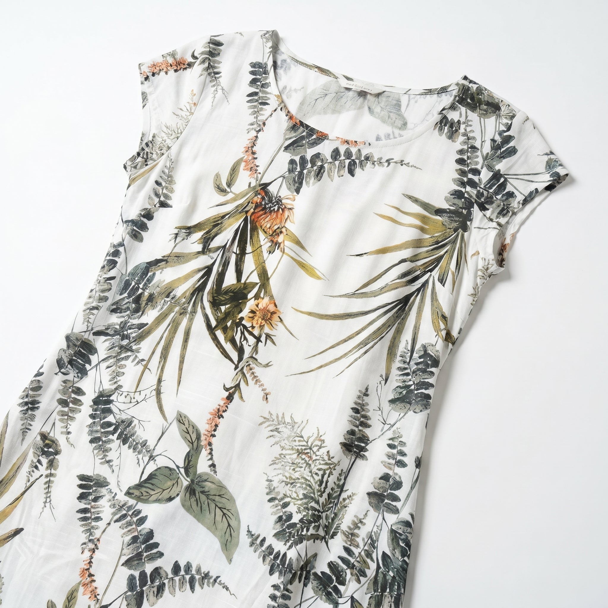 Clara - Women's Summer Print Cap Sleeve Midi Dress - Dresses - Green - Taylor & Bennett
