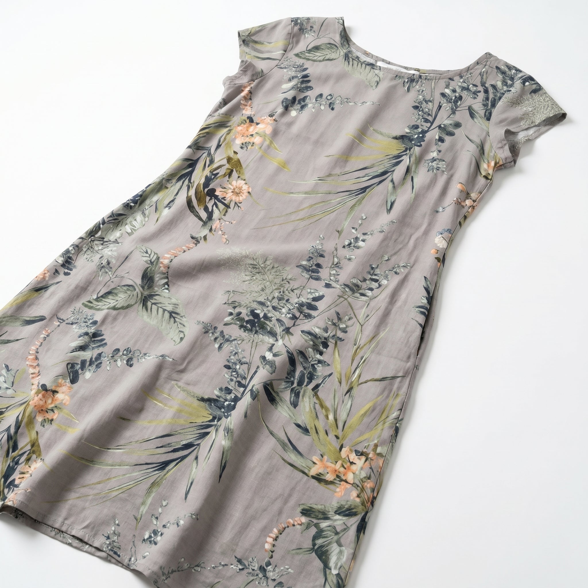 Clara - Women's Summer Print Cap Sleeve Midi Dress - Dresses - Brown - Taylor & Bennett