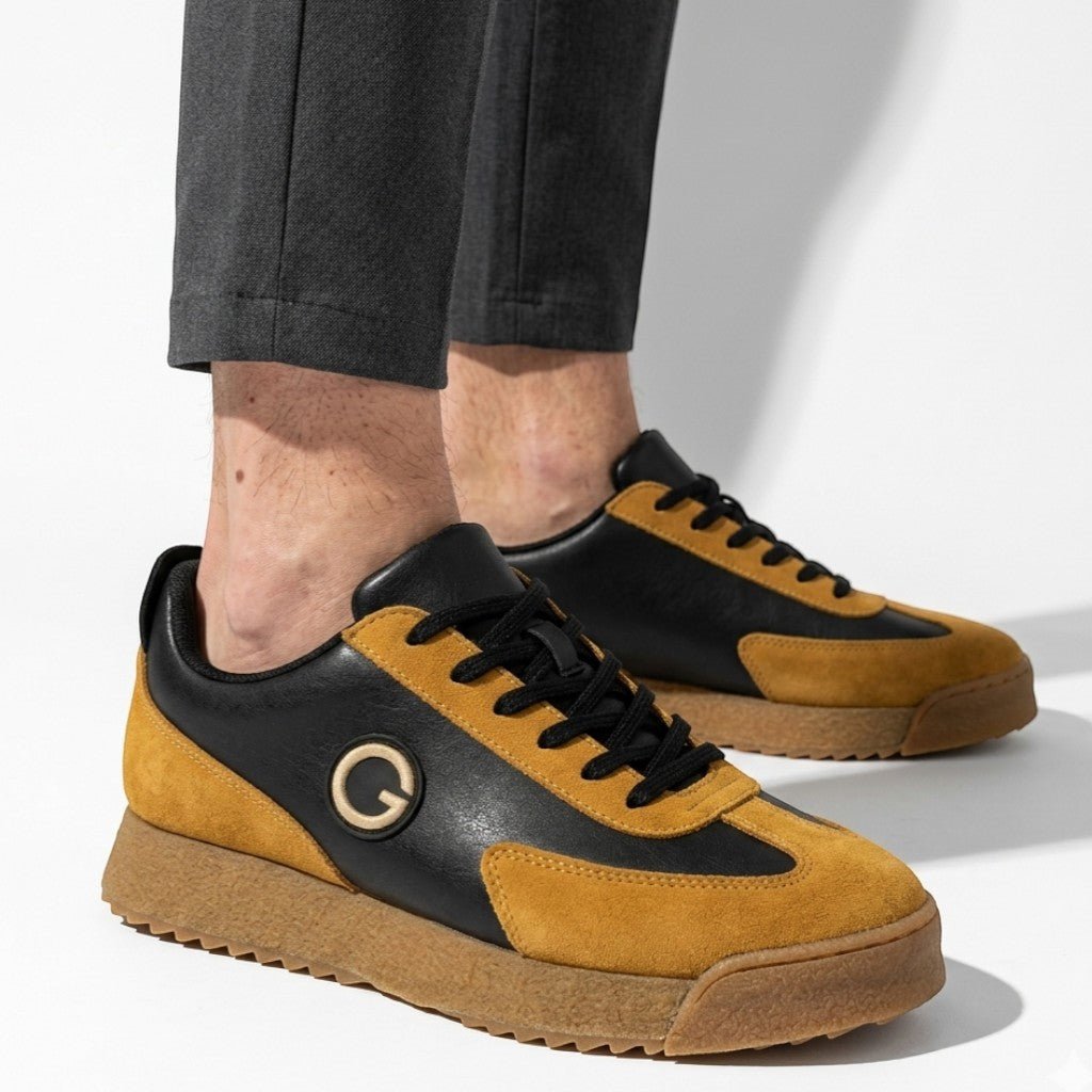 Connor - Men's Lace - Up Casual Trainers - Shoes - Brown - Taylor & Bennett