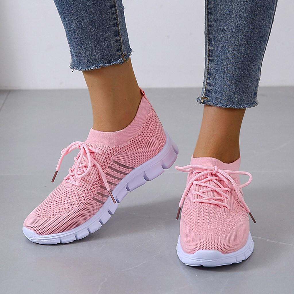 Daisy - Women's Lightweight Lace - Up Breathable Trainers - Trainers - Pink - Taylor & Bennett