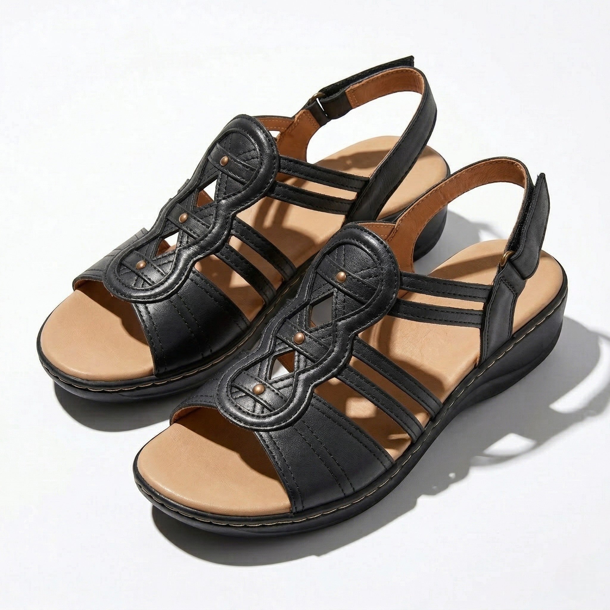 Daisy - Women's Strap Slingback Sandals - Sandals - Black - Taylor & Bennett
