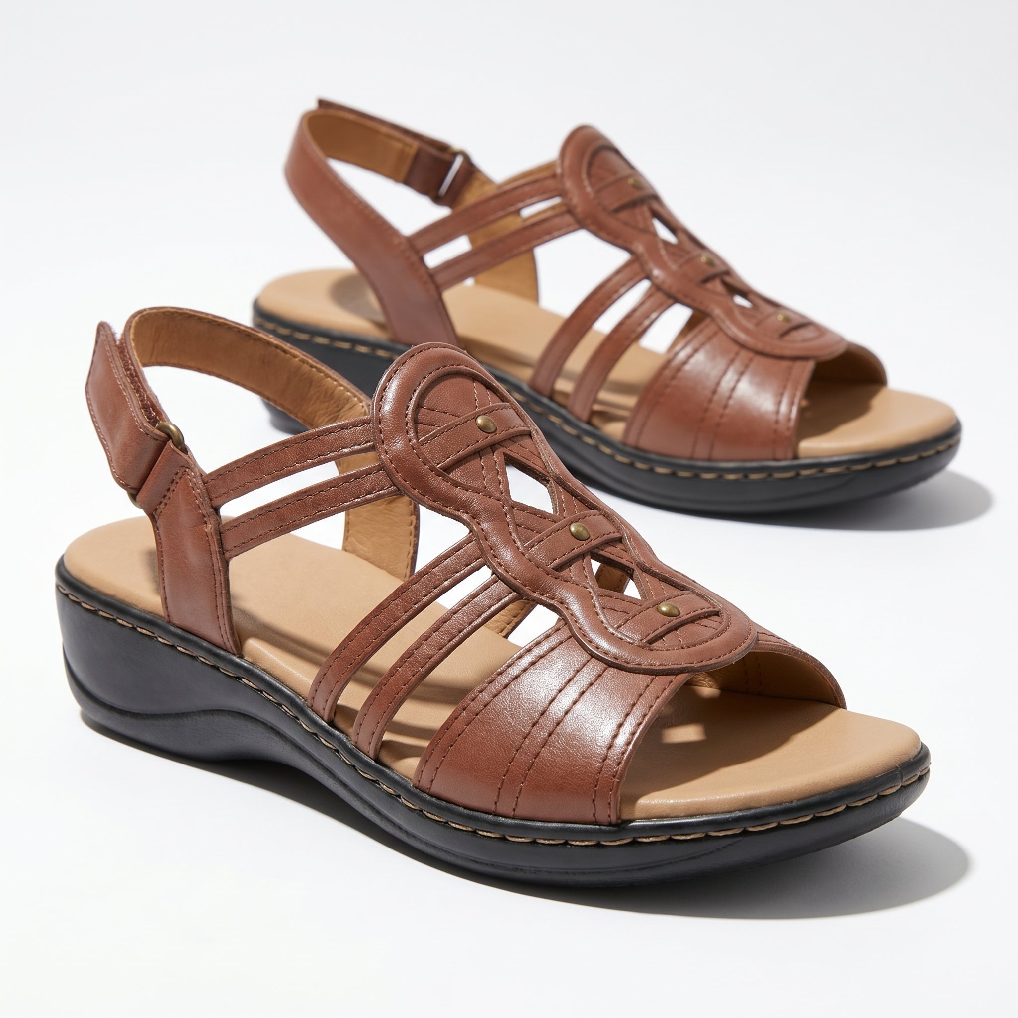 Daisy - Women's Strap Slingback Sandals - Sandals - Brown - Taylor & Bennett