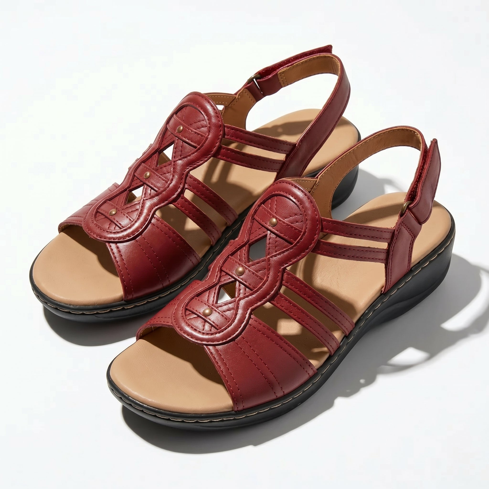 Daisy - Women's Strap Slingback Sandals - Sandals - Red - Taylor & Bennett