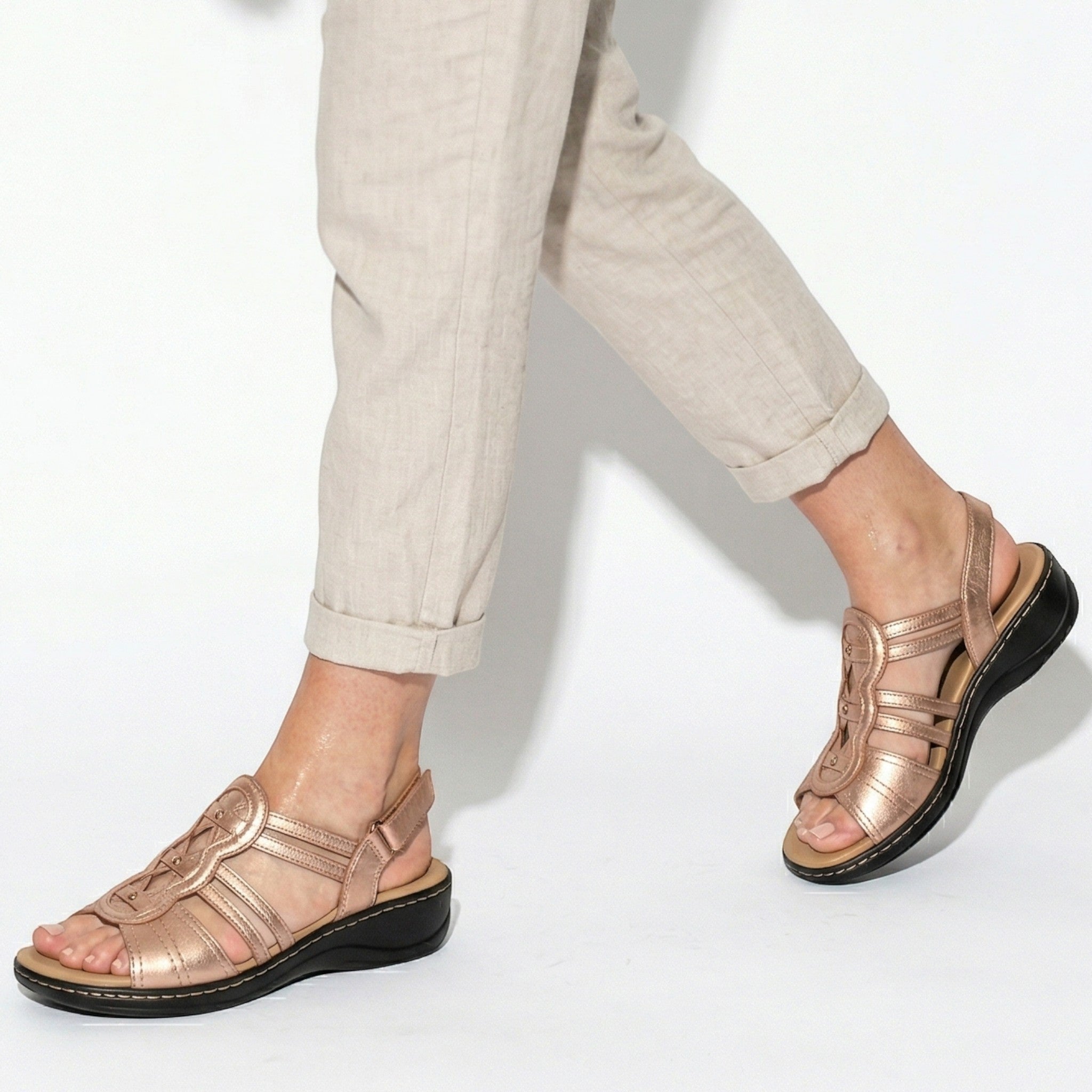 Daisy - Women's Strap Slingback Sandals - Sandals - Rose Gold - Taylor & Bennett