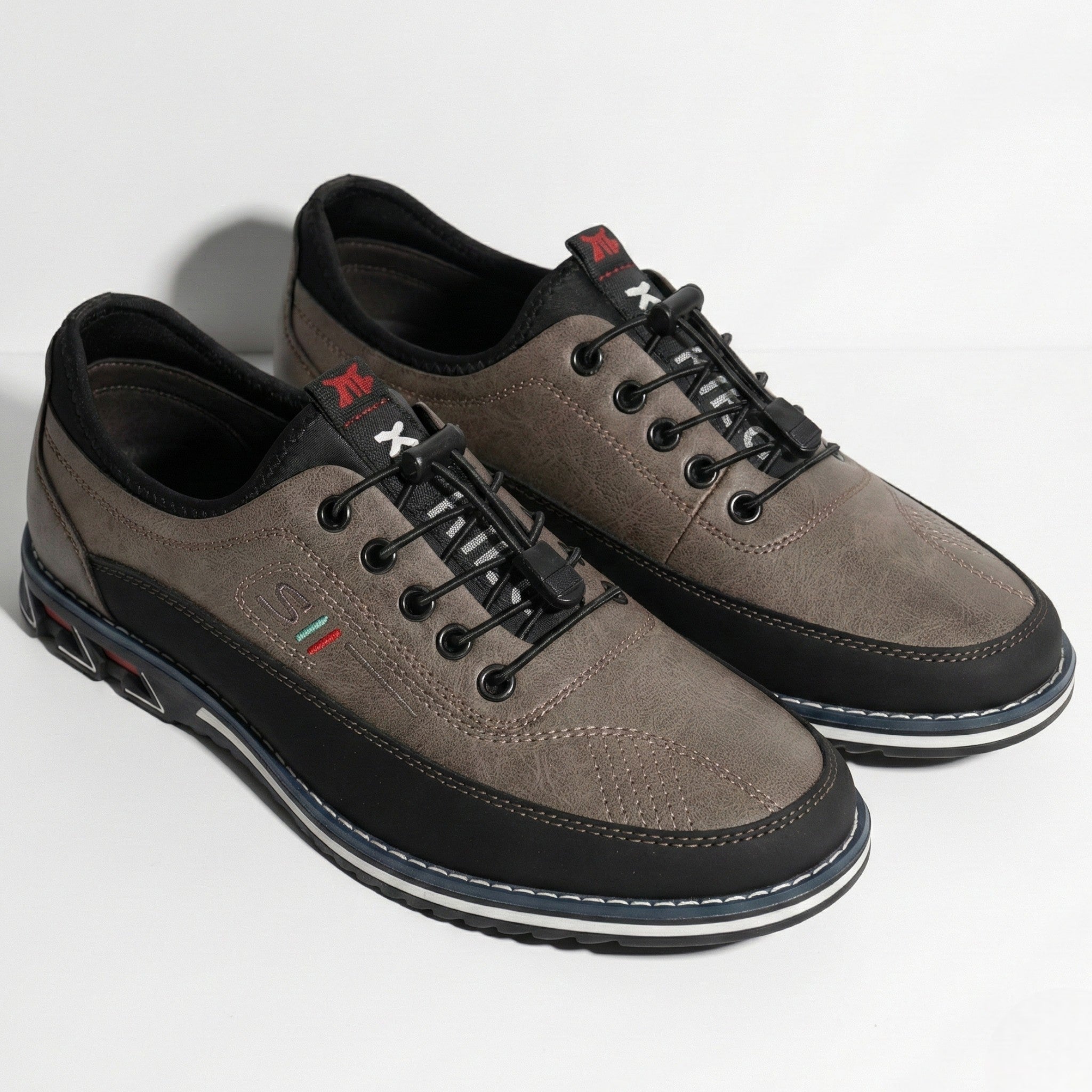 Daniel - Men's Leather Shoes with Structured Comfort Fit - Footwear - Khaki - Taylor & Bennett