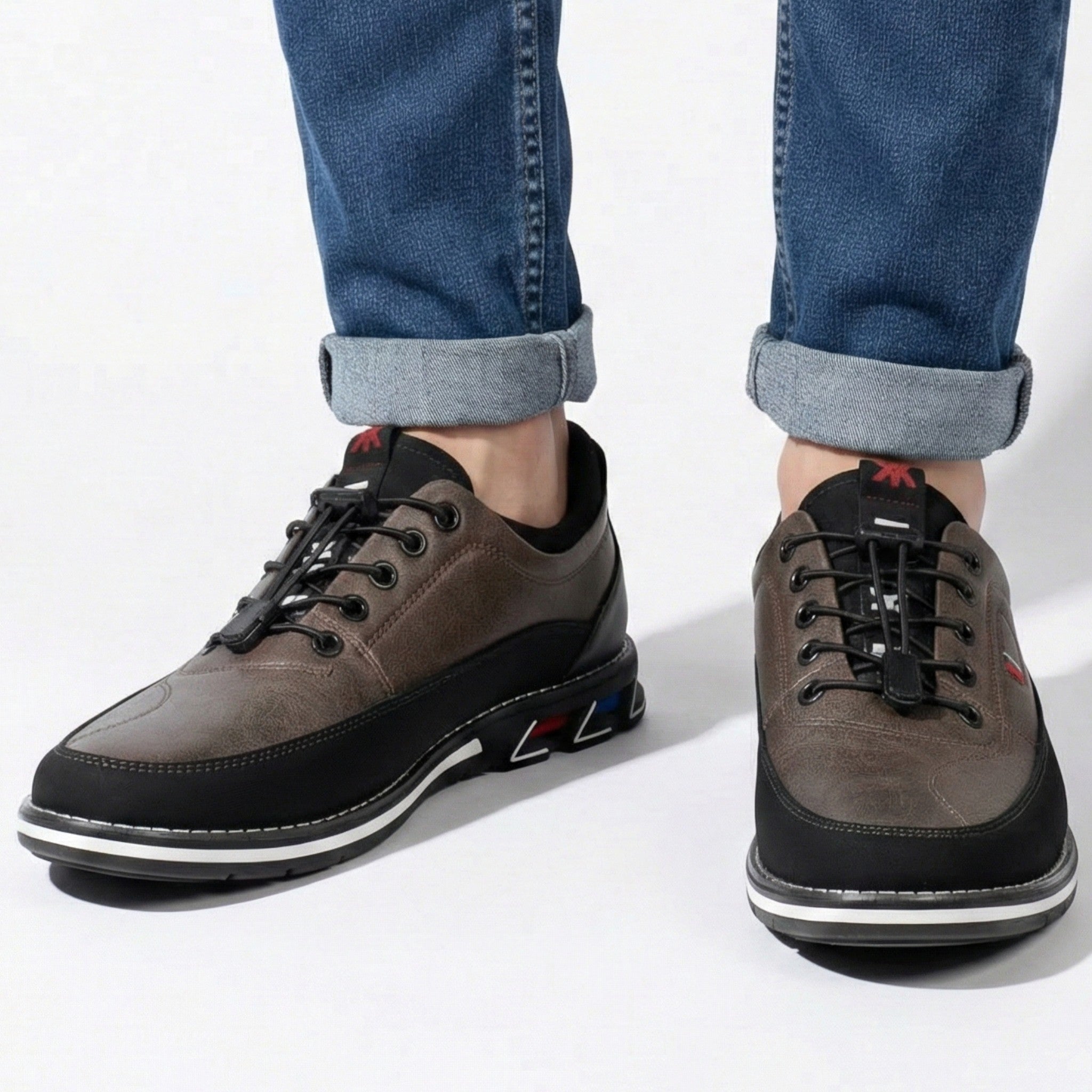 Daniel - Men's Leather Shoes with Structured Comfort Fit - Footwear - Khaki - Taylor & Bennett