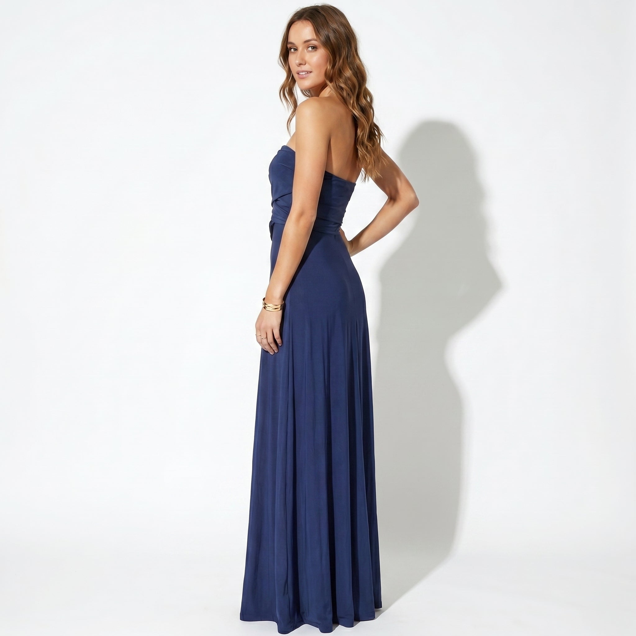 Danielle - Women's 3 - Way Wedding Guest Maxi Dress - Dress - Dark Blue - Taylor & Bennett