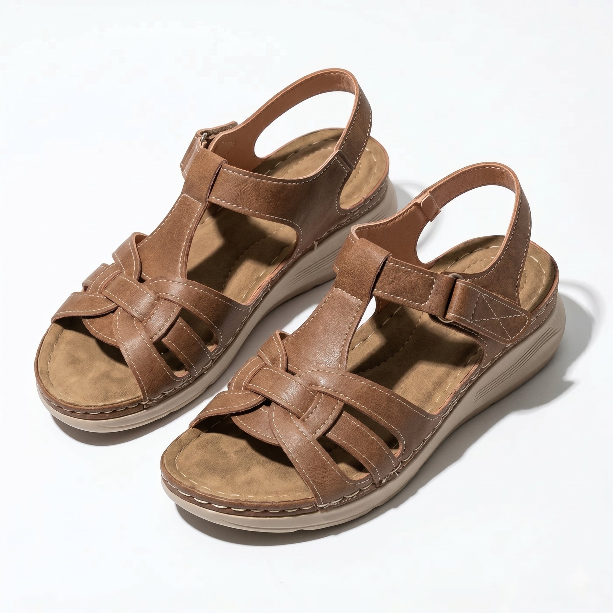 Donna - Women's Orthopaedic Wedge Sandals - Sandals - Black - Taylor & Bennett