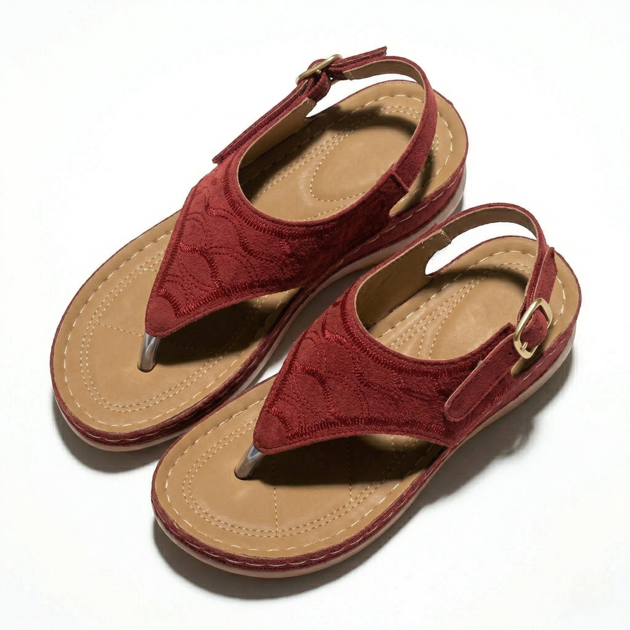 Elena - Women's Breathable Orthopaedic Sandals - Sandals - Red - Taylor & Bennett