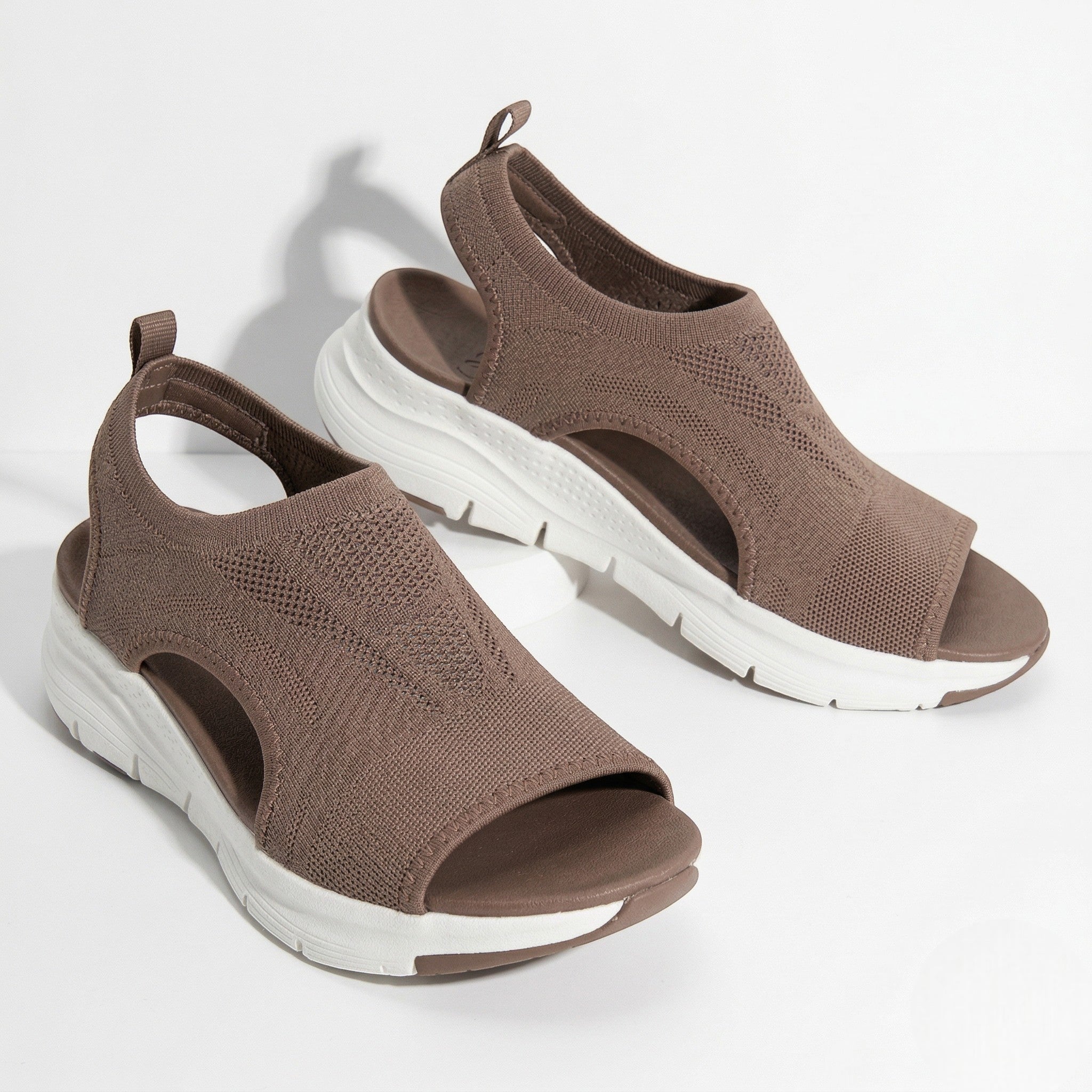 Eliza - Women's Orthopaedic Open Toe Sandals - Orthopaedic Shoes - Dark Brown - Taylor & Bennett