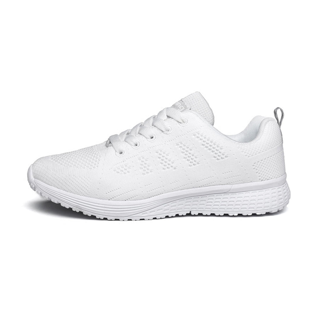 Ella - Women's Breathable Knit Trainers - Trainers - White - Taylor & Bennett