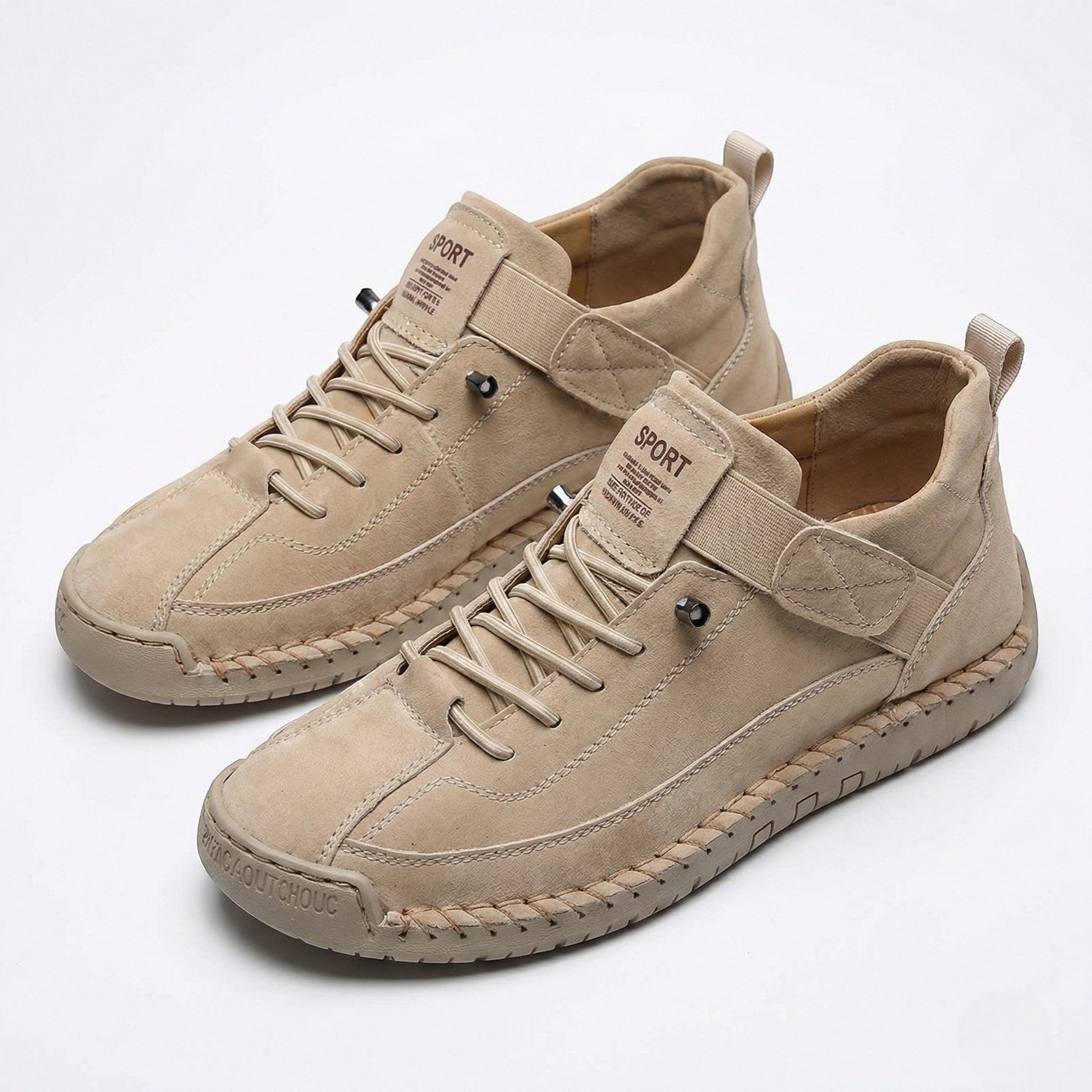 Elodie - Women's Lightweight Trainers - Shoes - Beige - Taylor & Bennett