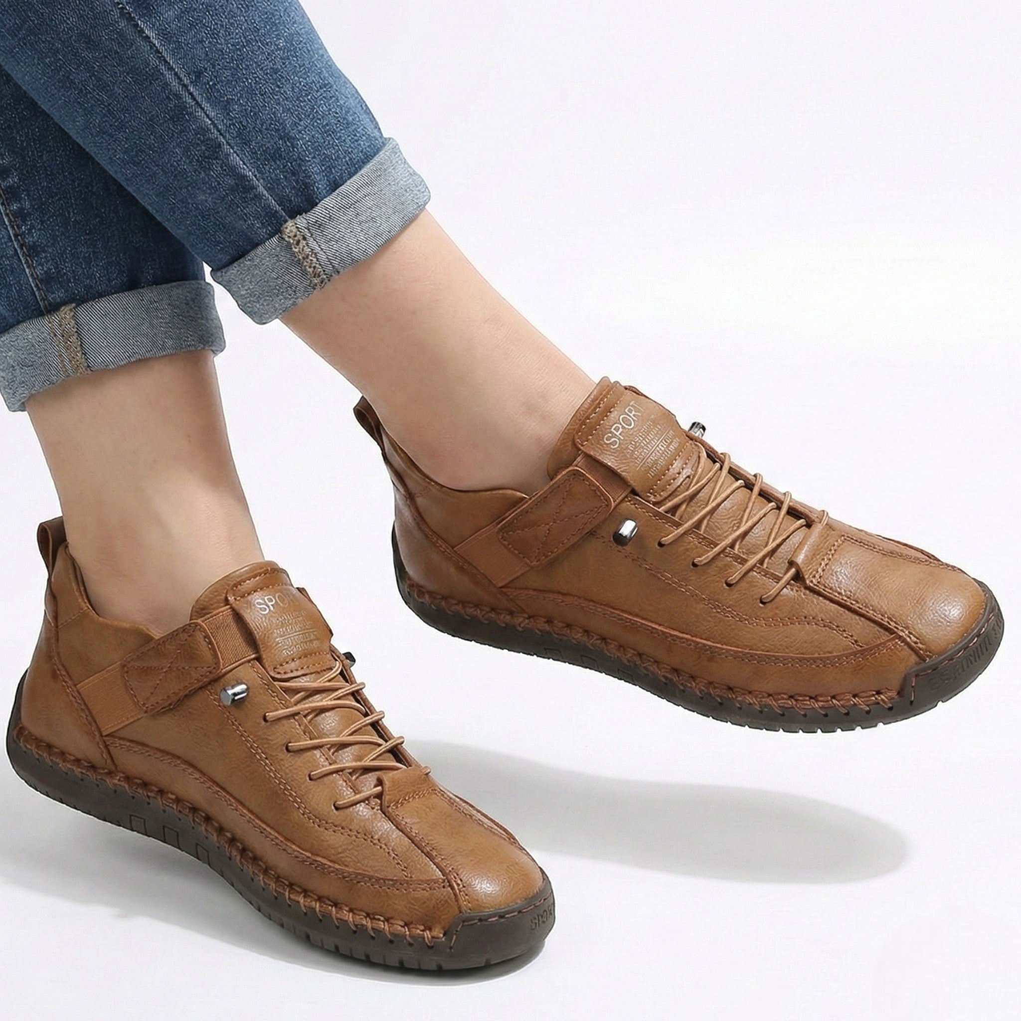 Elodie - Women's Lightweight Trainers - Shoes - Brown - Taylor & Bennett