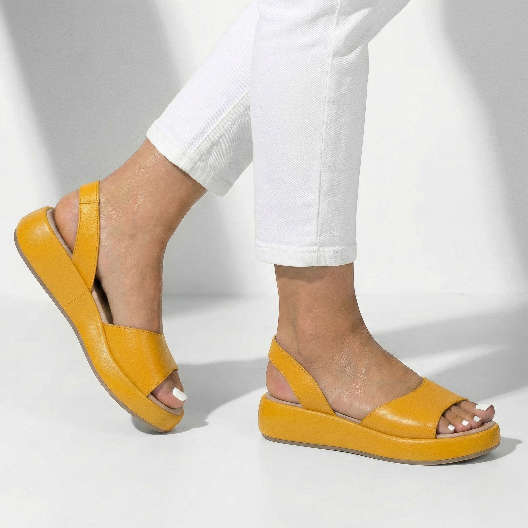 Erin - Women's Lightweight Slip On Summer Sandals - Footwear - Yellow - Taylor & Bennett