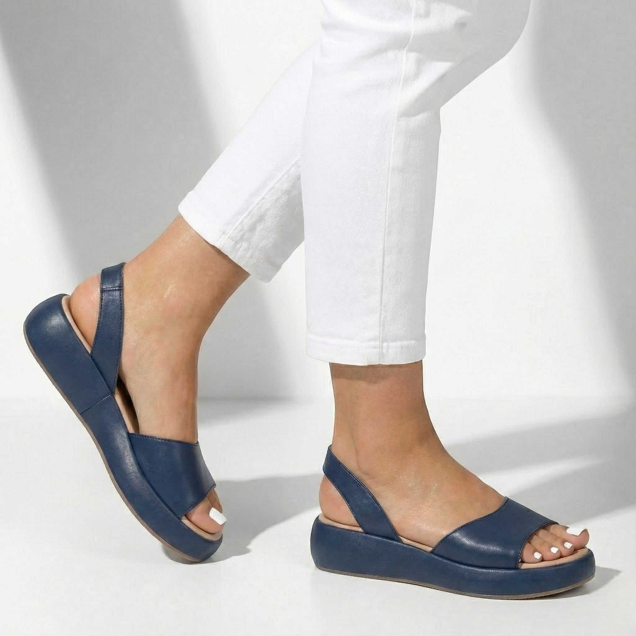 Erin - Women's Lightweight Slip On Summer Sandals - Footwear - Blue - Taylor & Bennett