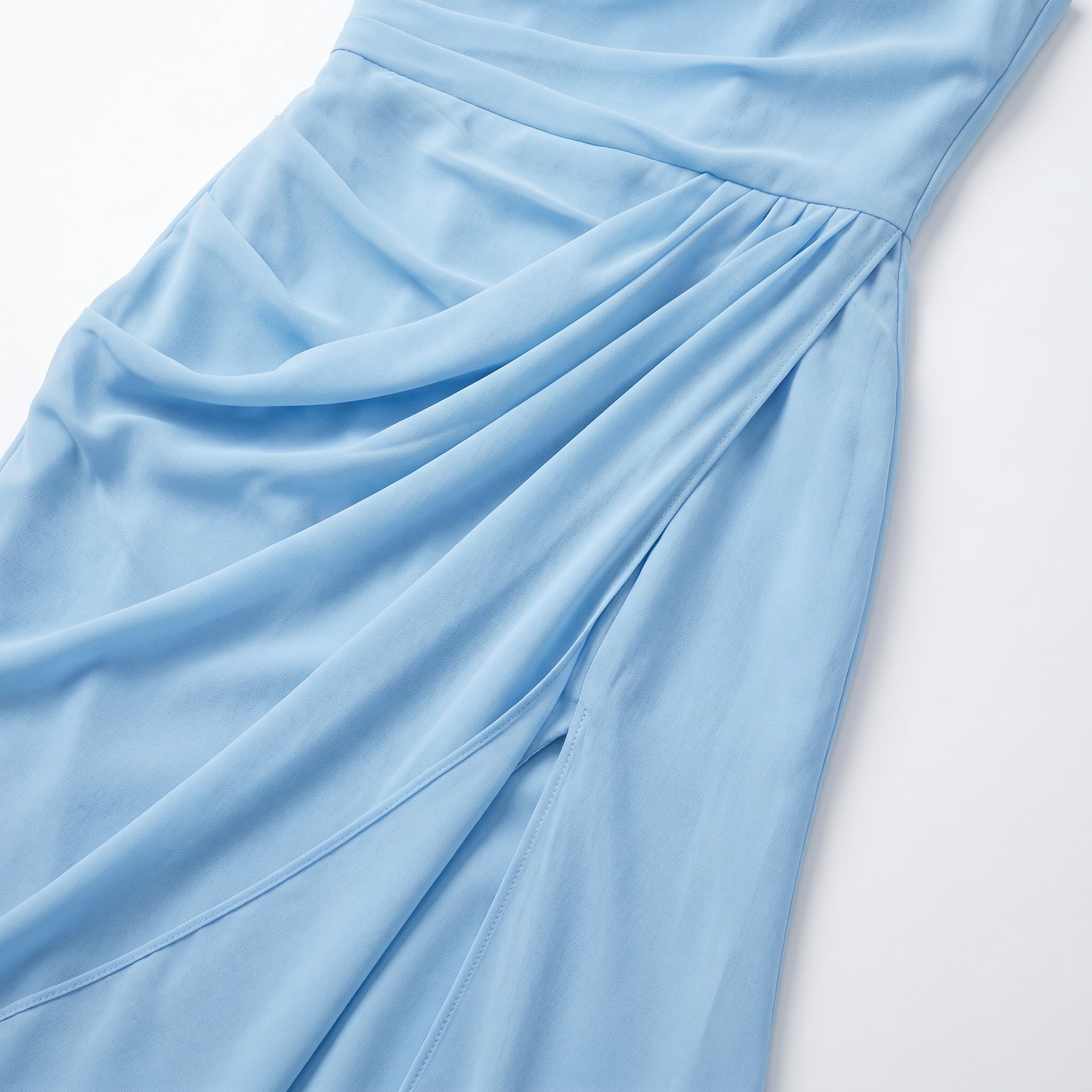 Eva - Women's Strapless Ruched Bridesmaid Maxi Dress - Maxi Dresses - Light Blue - Taylor & Bennett