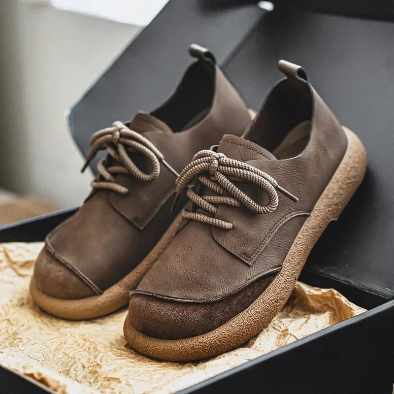 Fletcher - Men's Round Toe Lace - Up Shoes - Shoes - Brown - Taylor & Bennett