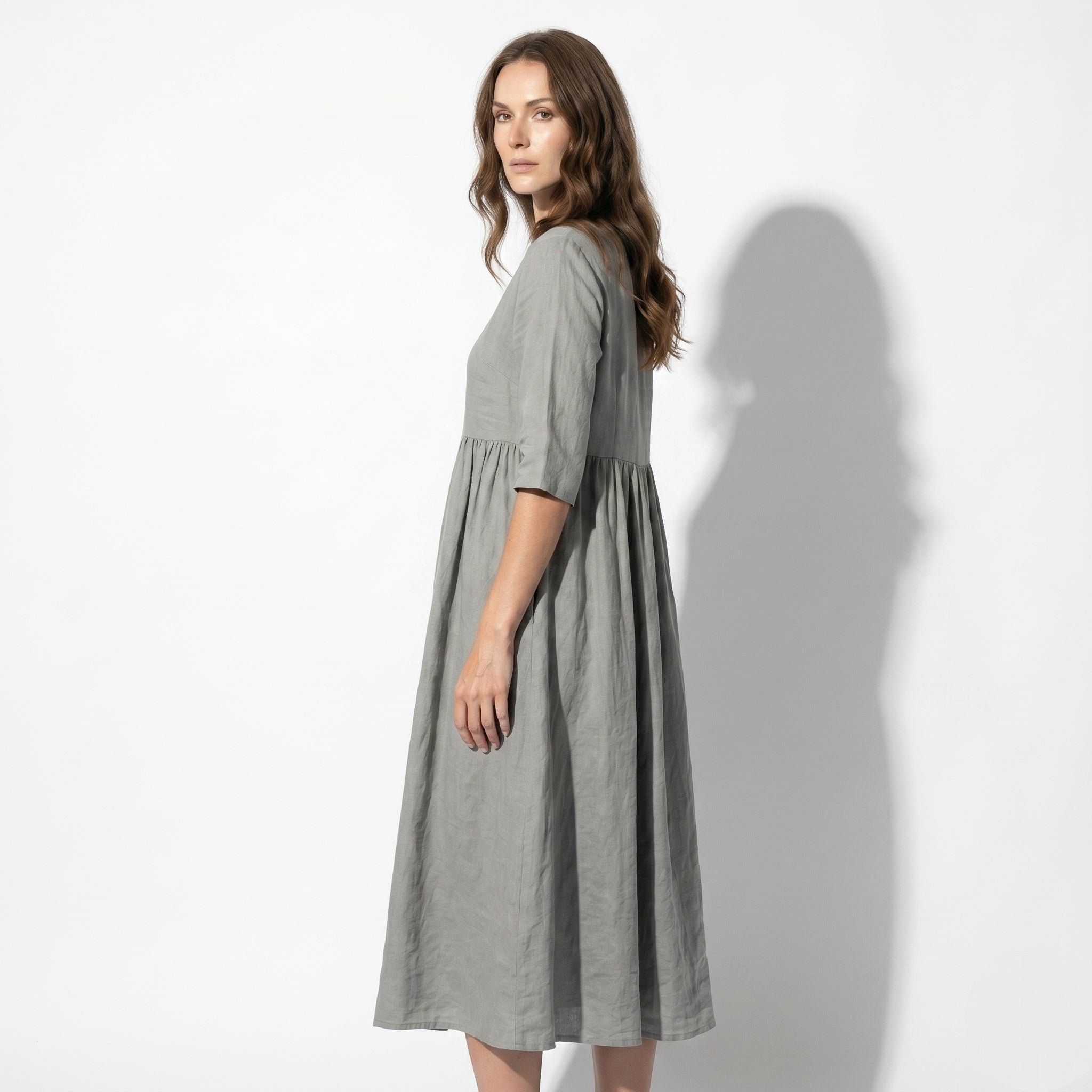 Florence - Women's Summer Casual Maxi Dress - Dress - Grey - Taylor & Bennett