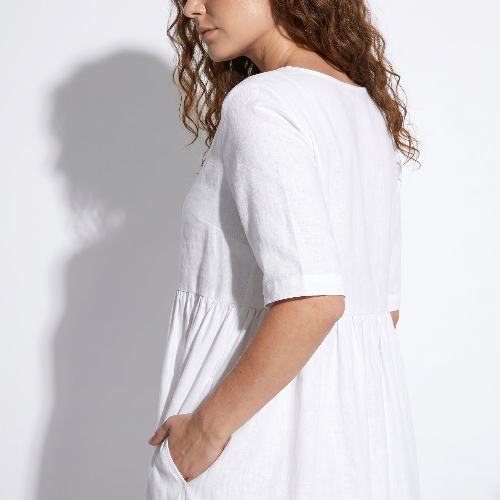 Florence - Women's Summer Casual Maxi Dress - Dress - White - Taylor & Bennett